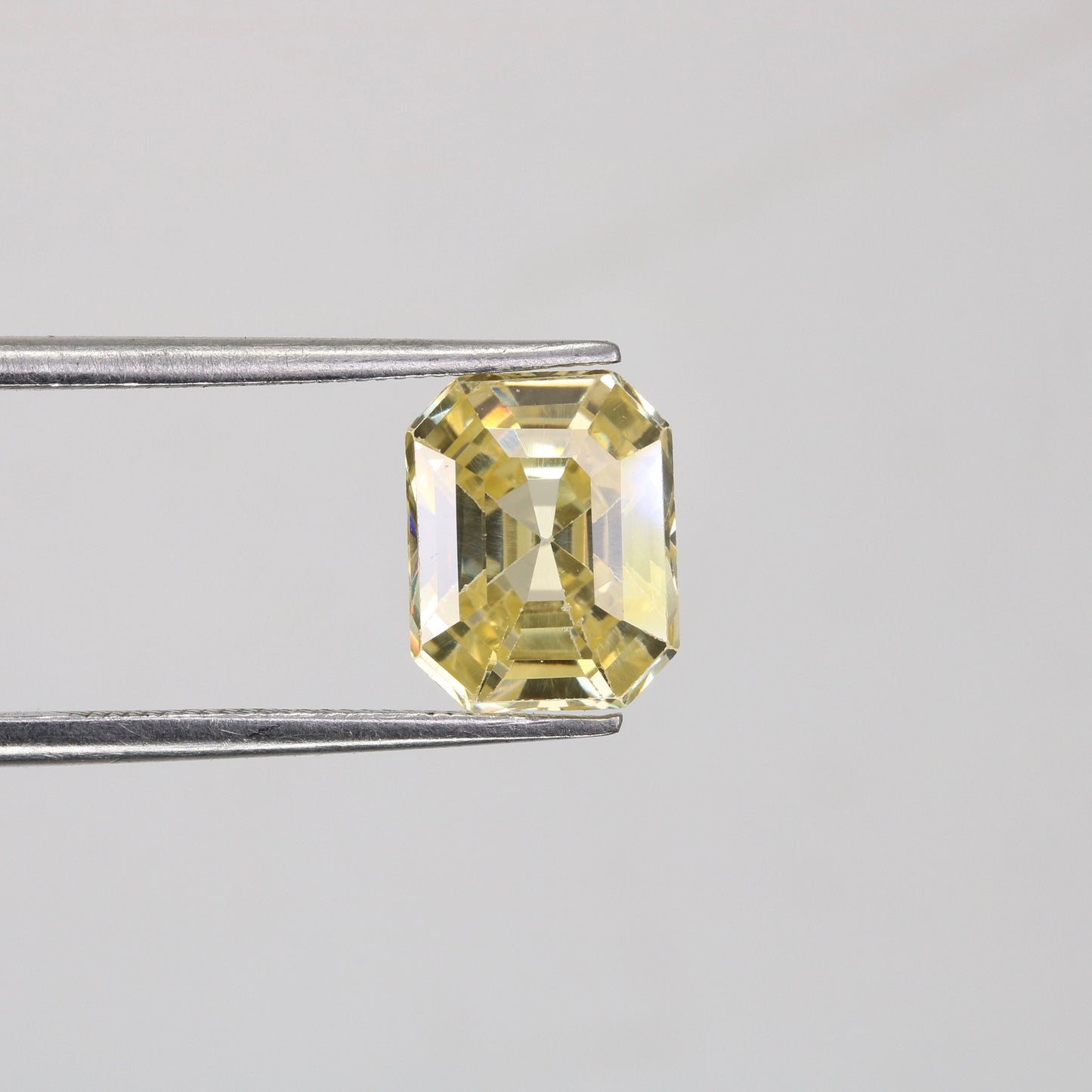 4.26 CT Citrine Emerald Shape Sapphire for Weddings and Multiple Occasions Perfect Proposal Ring and Gift for Her with Gold Ring and Diamond