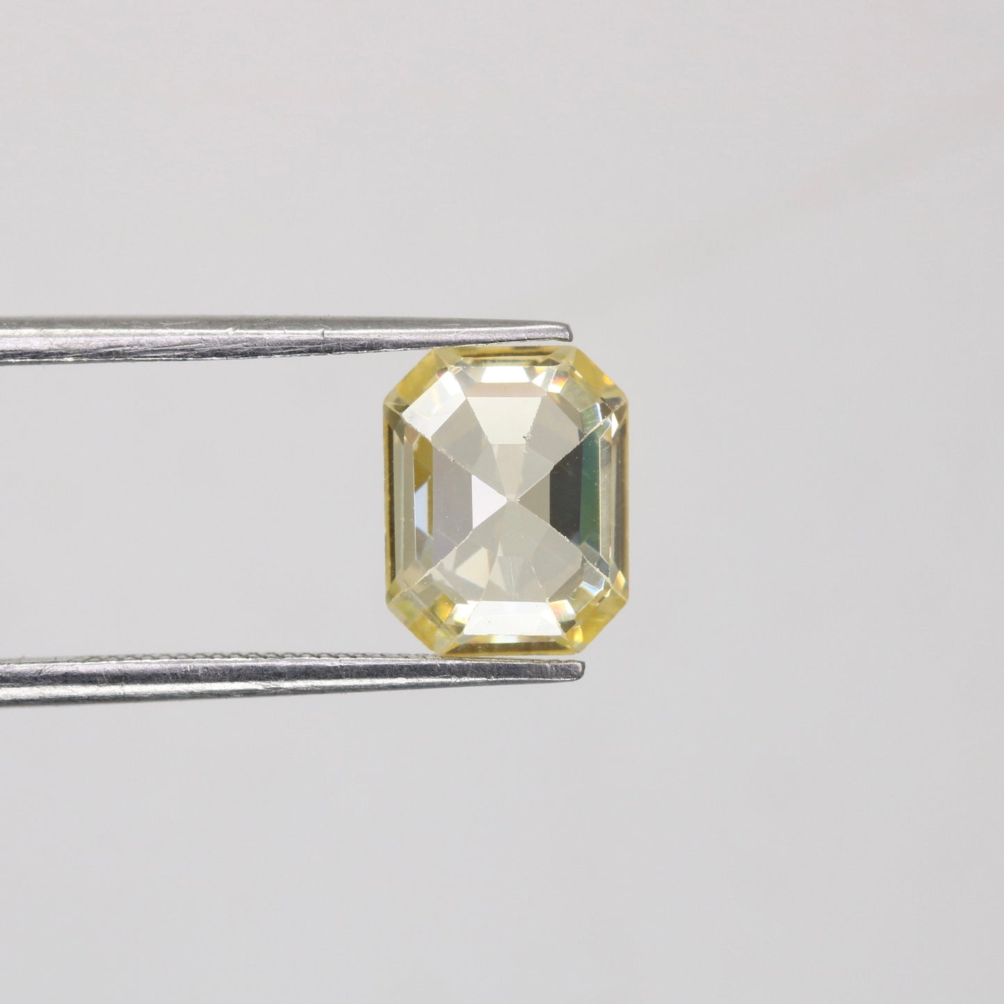 4.26 CT Citrine Emerald Shape Sapphire for Weddings and Multiple Occasions Perfect Proposal Ring and Gift for Her with Gold Ring and Diamond