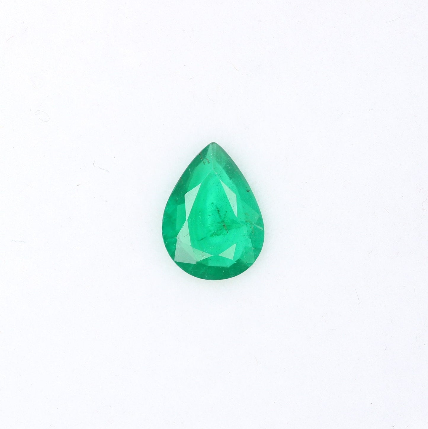 0.74 CT natural Colombian emerald pear shape gemstone - faceted loose gem for jewelry making