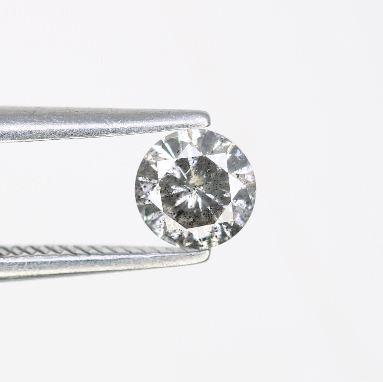 0.38 CT Natural Salt and Pepper Brilliant Cut Loose Diamond | Ideal for Proposal Ring, Diamond Pendant, or Gift for Her | Gold Ring Diamonds