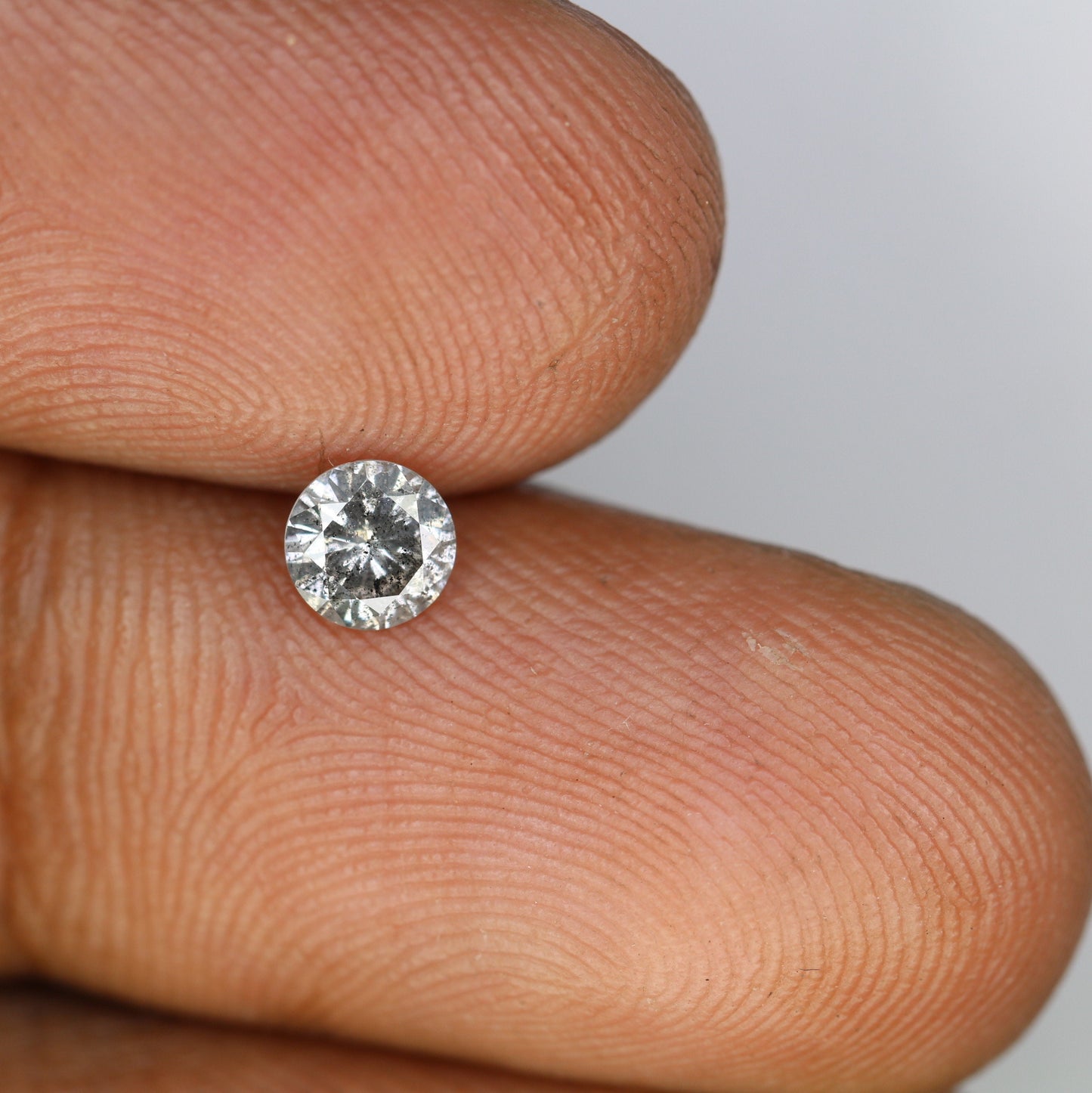 0.38 CT Natural Salt and Pepper Brilliant Cut Loose Diamond | Ideal for Proposal Ring, Diamond Pendant, or Gift for Her | Gold Ring Diamonds