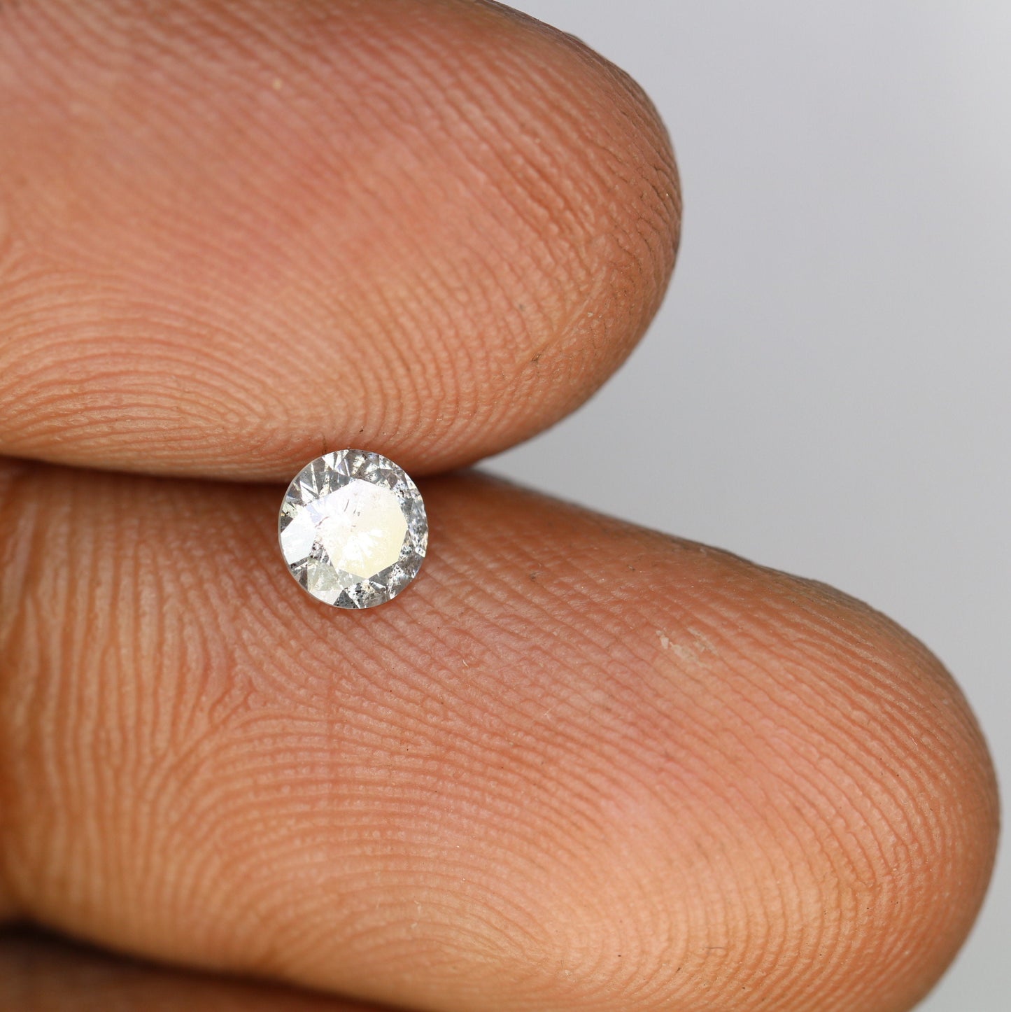 0.38 CT Natural Salt and Pepper Brilliant Cut Loose Diamond | Ideal for Proposal Ring, Diamond Pendant, or Gift for Her | Gold Ring Diamonds