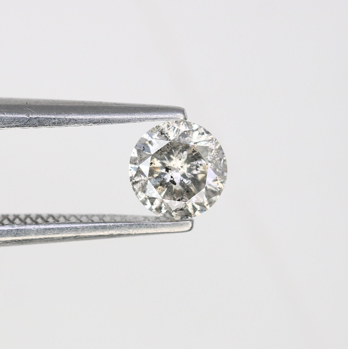 0.38 CT Natural Salt and Pepper Brilliant Cut Diamond |Ideal for Engagement Ring or Wedding Jewelry |Fancy Color Diamond |Gold Ring Diamonds