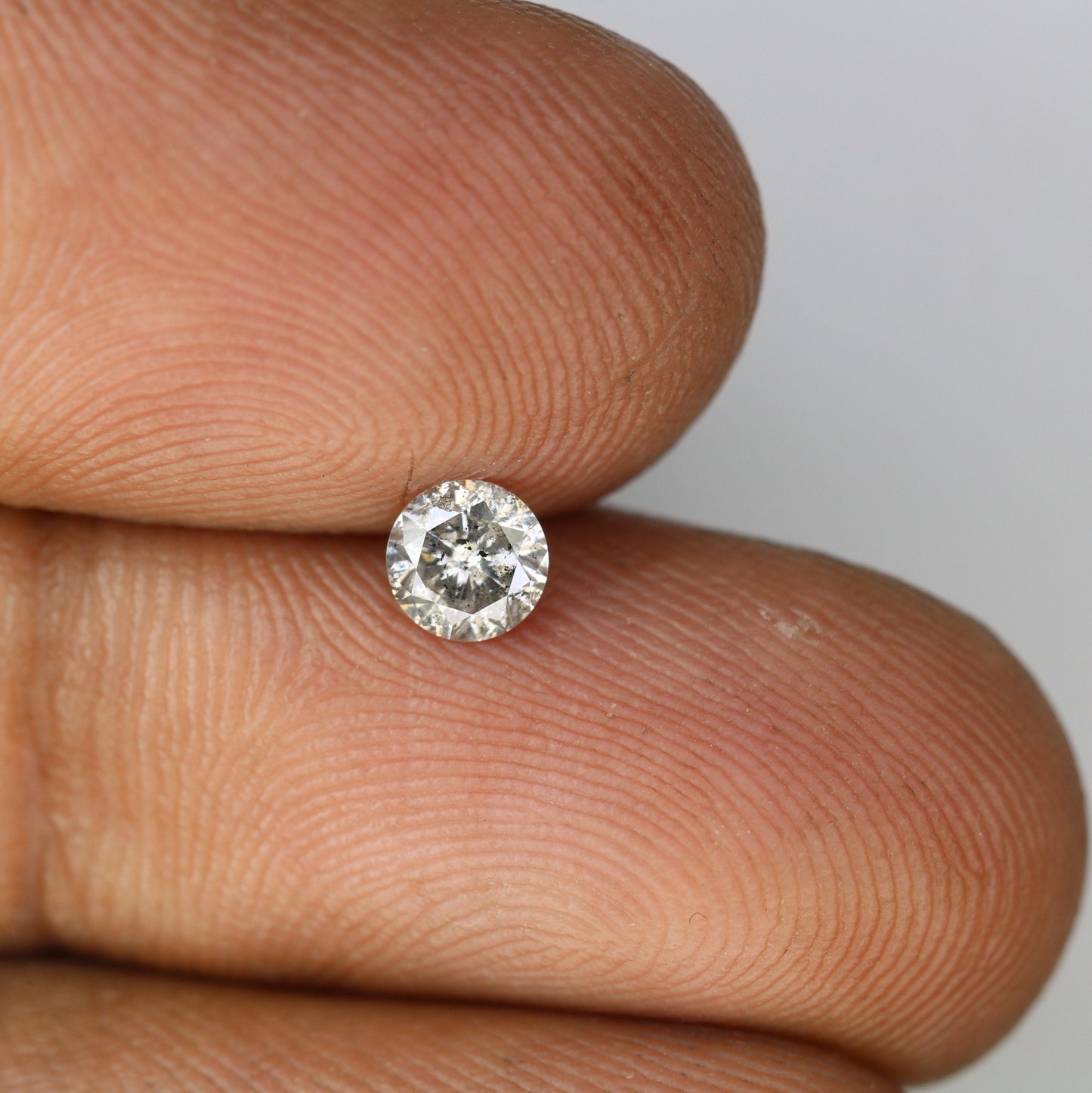 0.38 CT Natural Salt and Pepper Brilliant Cut Diamond |Ideal for Engagement Ring or Wedding Jewelry |Fancy Color Diamond |Gold Ring Diamonds