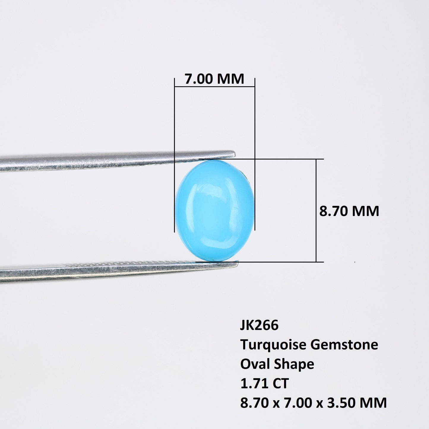 1.71 CT Rustic Natural Blue Turquoise Oval Cut Gemstone for Jewelry Perfect for Engagement Ring and Gift for Her with Gold Ring and Diamond