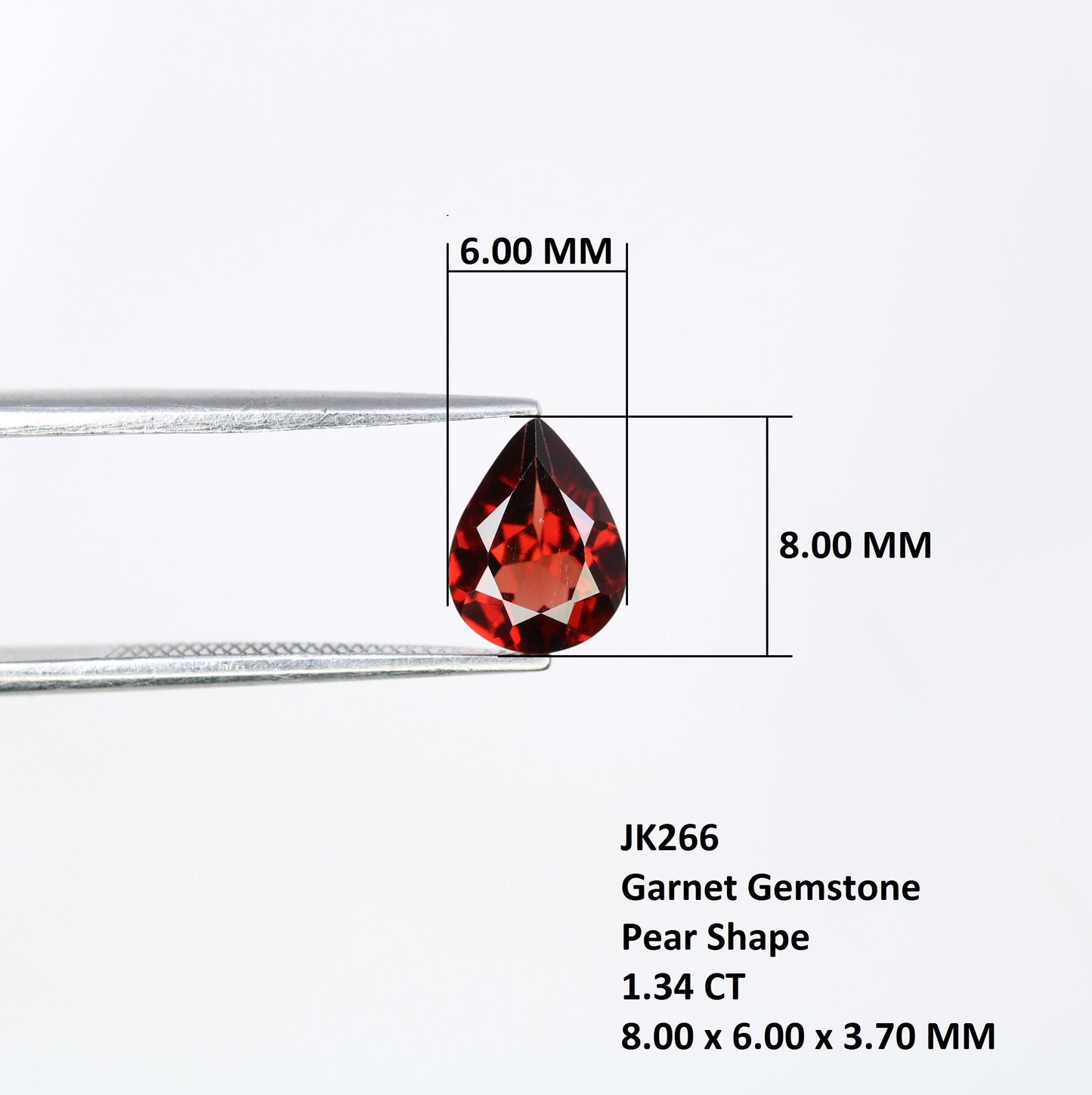 1.34 CT Elegant Red Pear Cut Garnet Gemstone for Weddings and Special Occasions - Perfect Gift for Daughter with Gold Ring and Diamonds