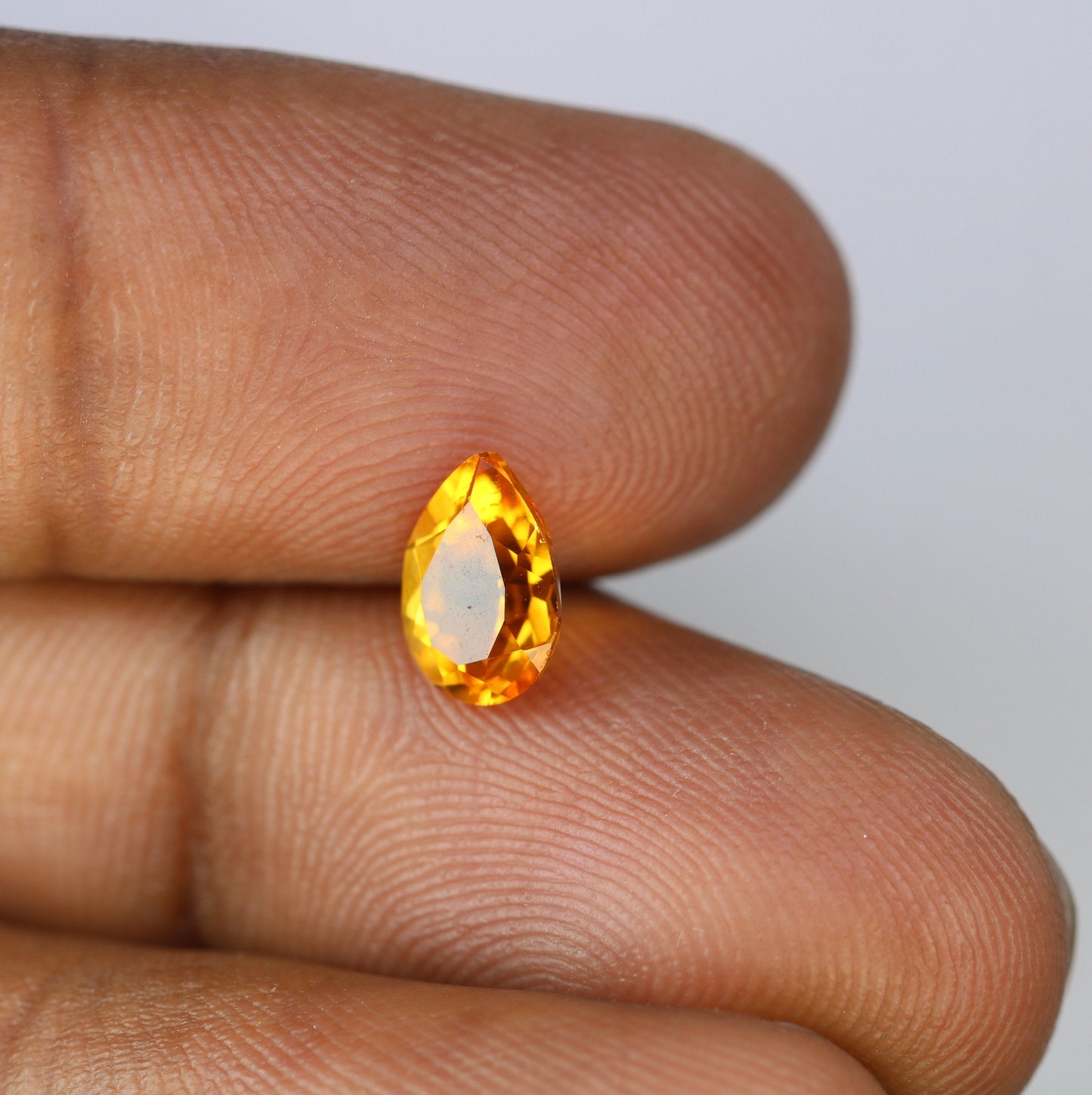 1.15 CT Natural Citrine Pear Cut Orange Gemstone for Engagement Ring - Ideal for Fine Jewelry and Diamonds
