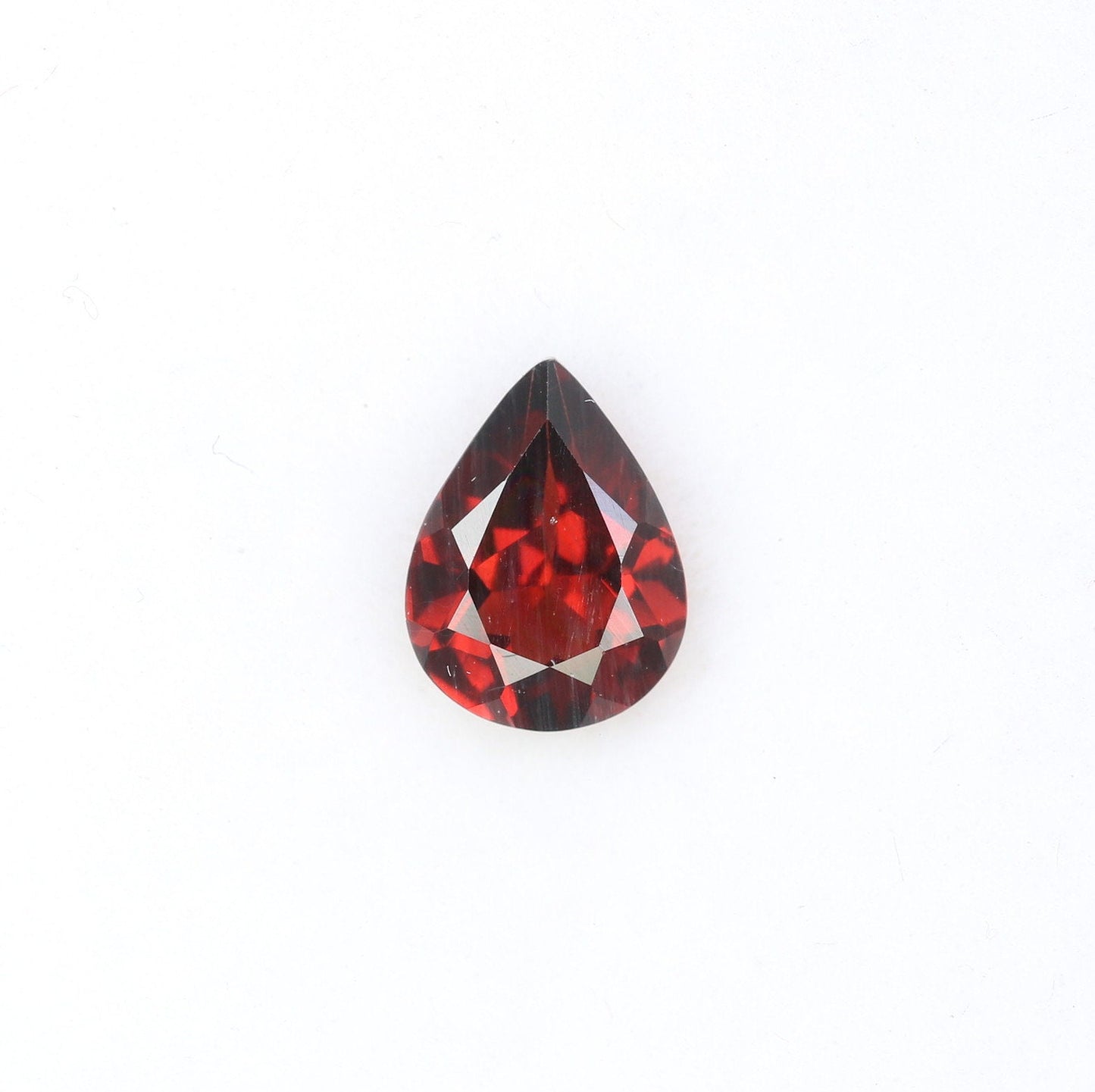 1.34 CT Elegant Red Pear Cut Garnet Gemstone for Weddings and Special Occasions - Perfect Gift for Daughter with Gold Ring and Diamonds
