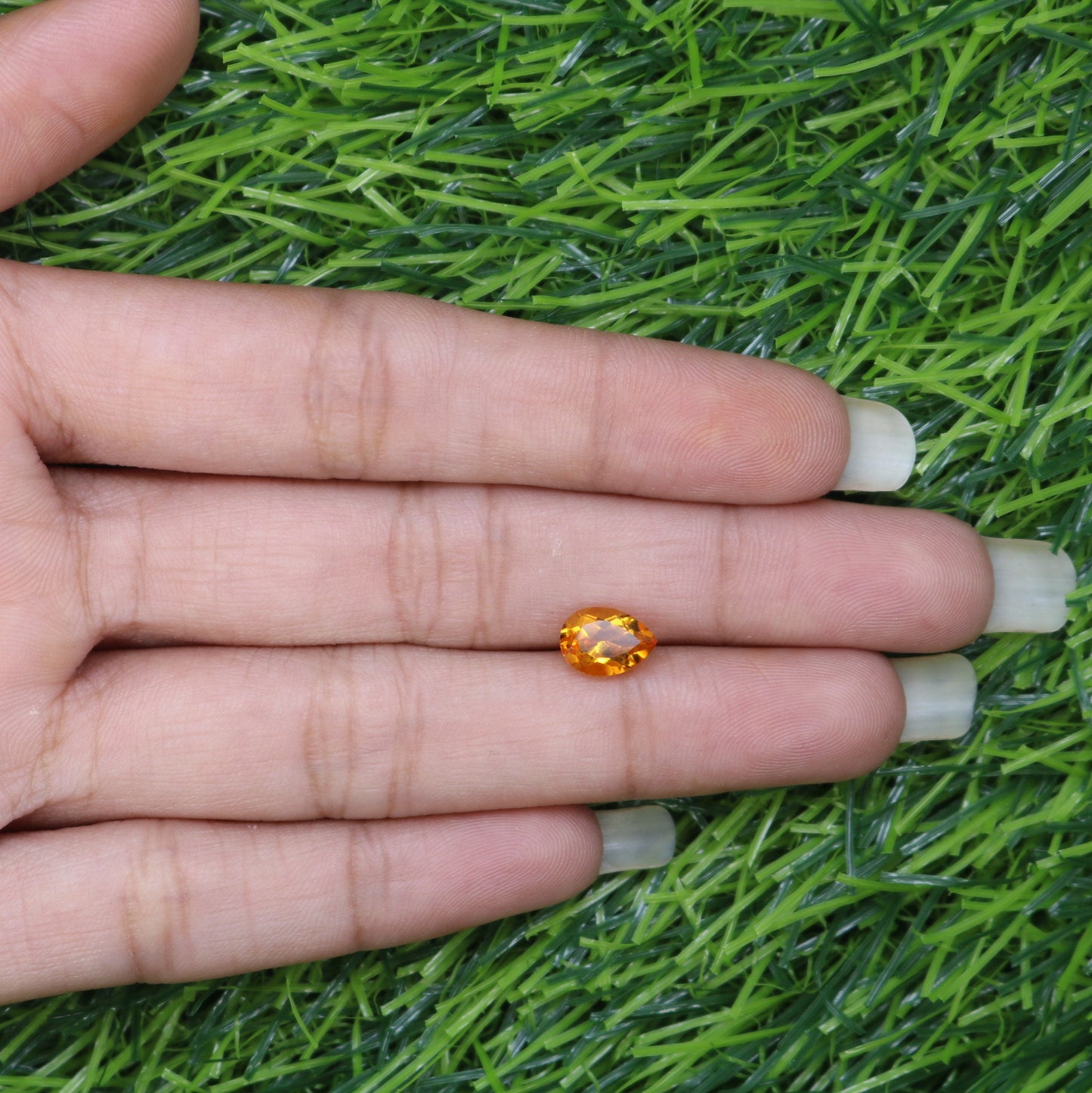 1.15 CT Natural Citrine Pear Cut Orange Gemstone for Engagement Ring - Ideal for Fine Jewelry and Diamonds