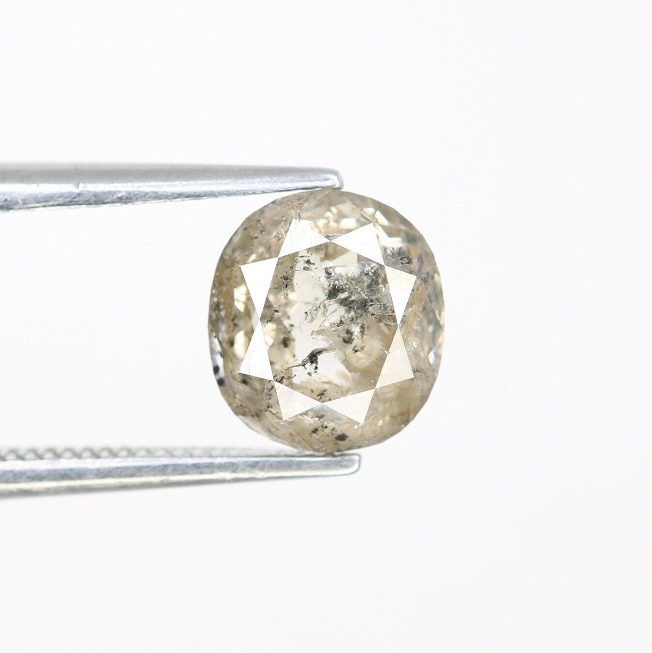 1.93 CT Oval Salt and Pepper Diamond - Unique Engagement Ring, Oval Halo Ring & Thoughtful Wedding Gift for Daughter or Girlfriend