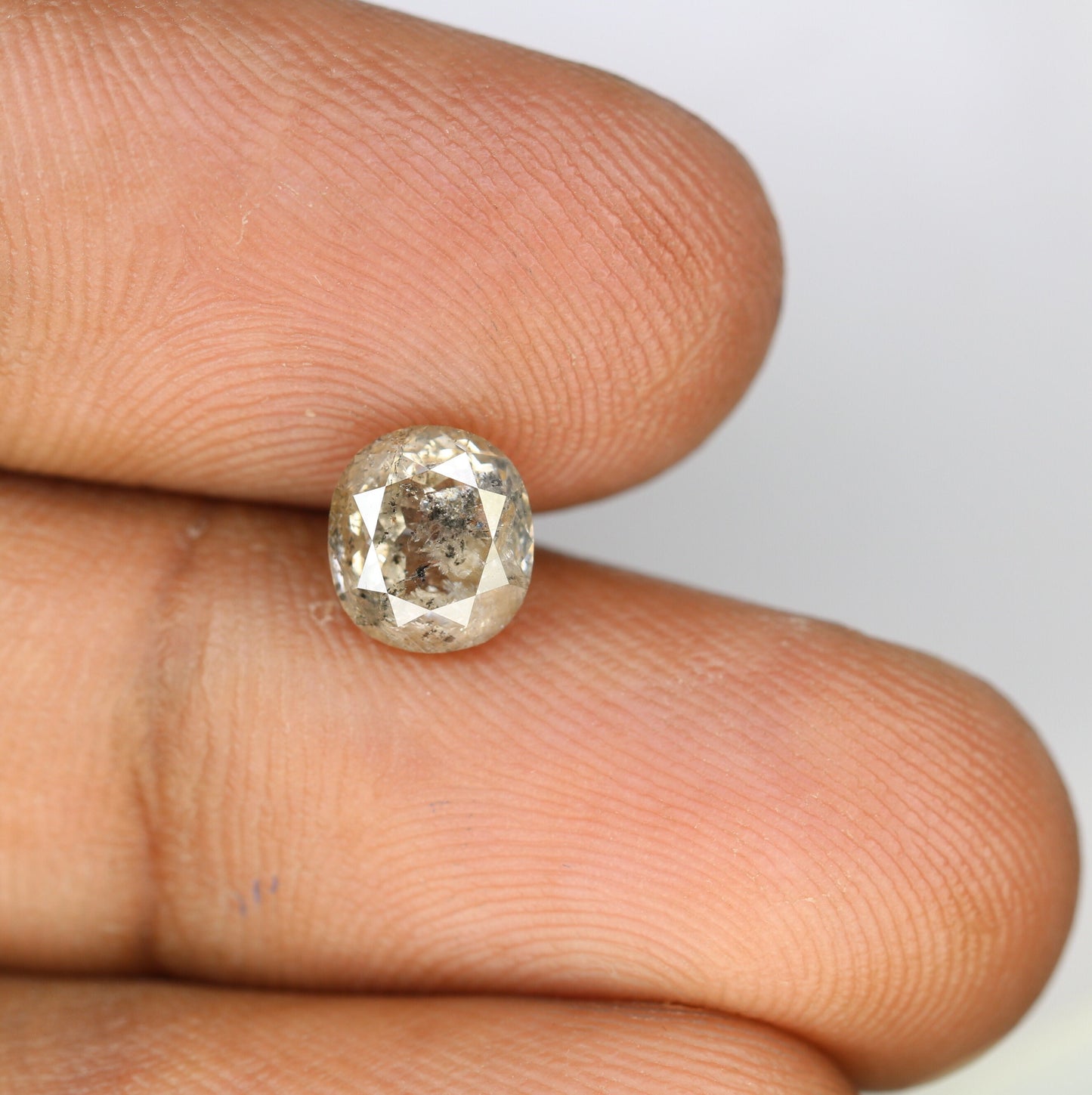 1.93 CT Oval Salt and Pepper Diamond - Unique Engagement Ring, Oval Halo Ring & Thoughtful Wedding Gift for Daughter or Girlfriend