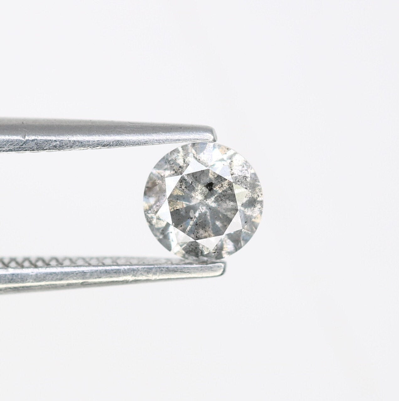 0.4 CT Natural Salt and Pepper Brilliant Cut Rustic Diamond | Multiple Occasions, Wedding, or Gifts for Wife or Sister | Custom Gold Ring