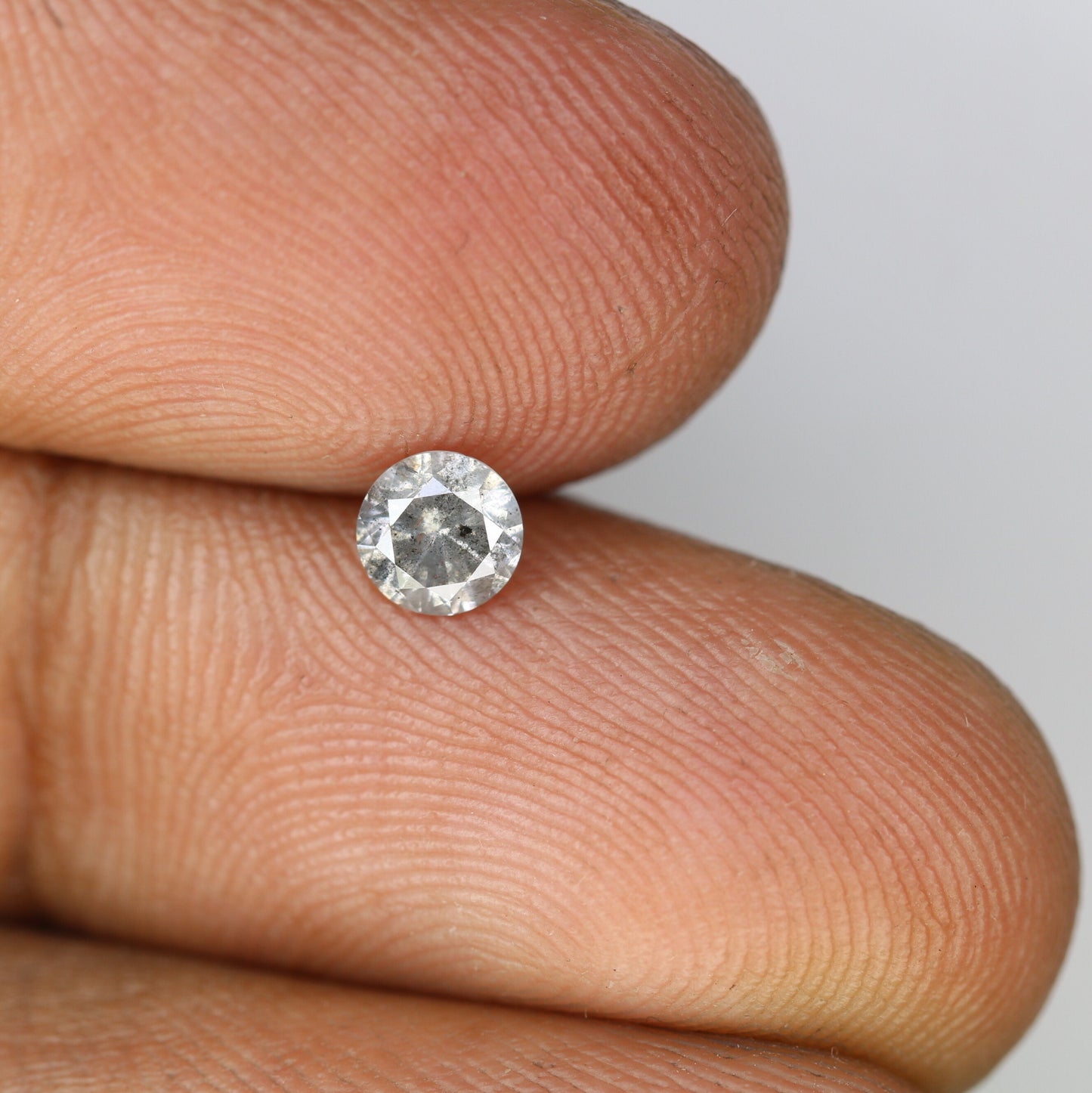 0.4 CT Natural Salt and Pepper Brilliant Cut Rustic Diamond | Multiple Occasions, Wedding, or Gifts for Wife or Sister | Custom Gold Ring