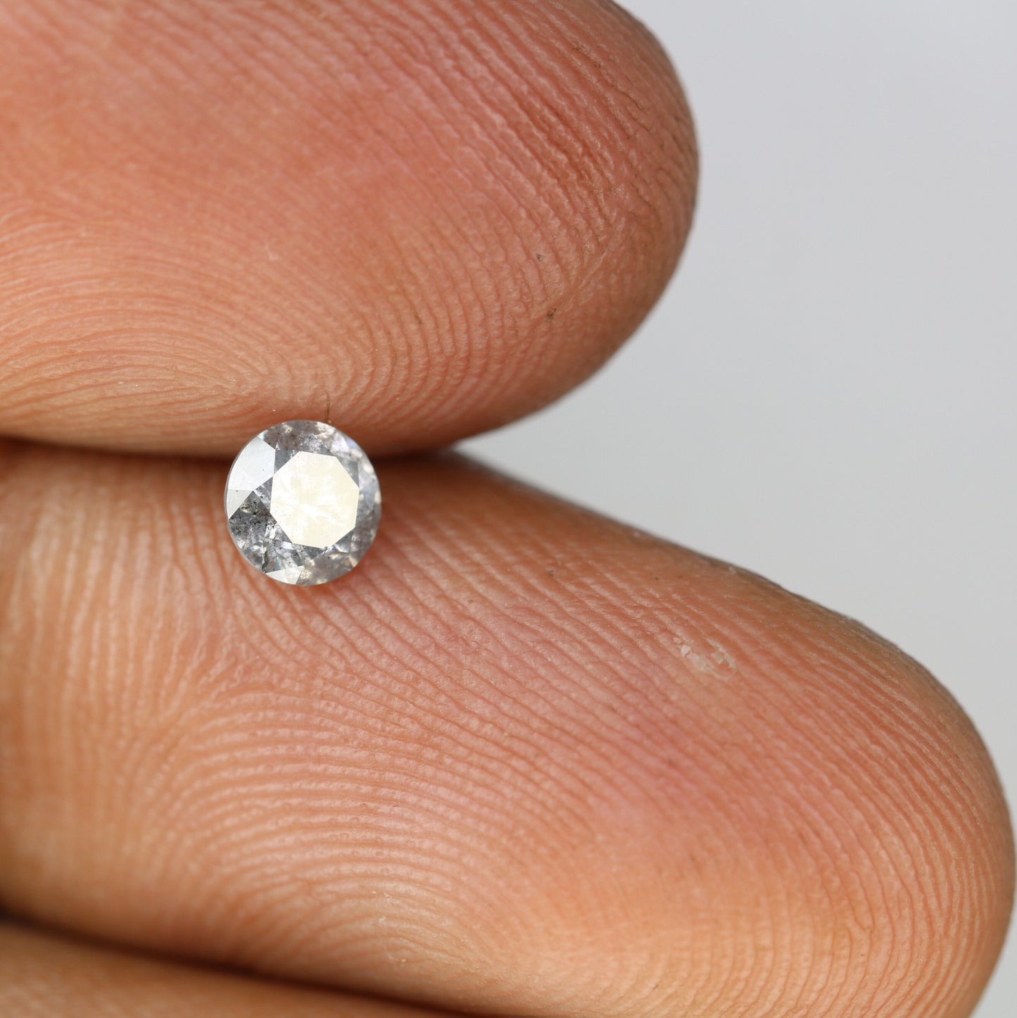 0.4 CT Natural Salt and Pepper Brilliant Cut Rustic Diamond | Multiple Occasions, Wedding, or Gifts for Wife or Sister | Custom Gold Ring