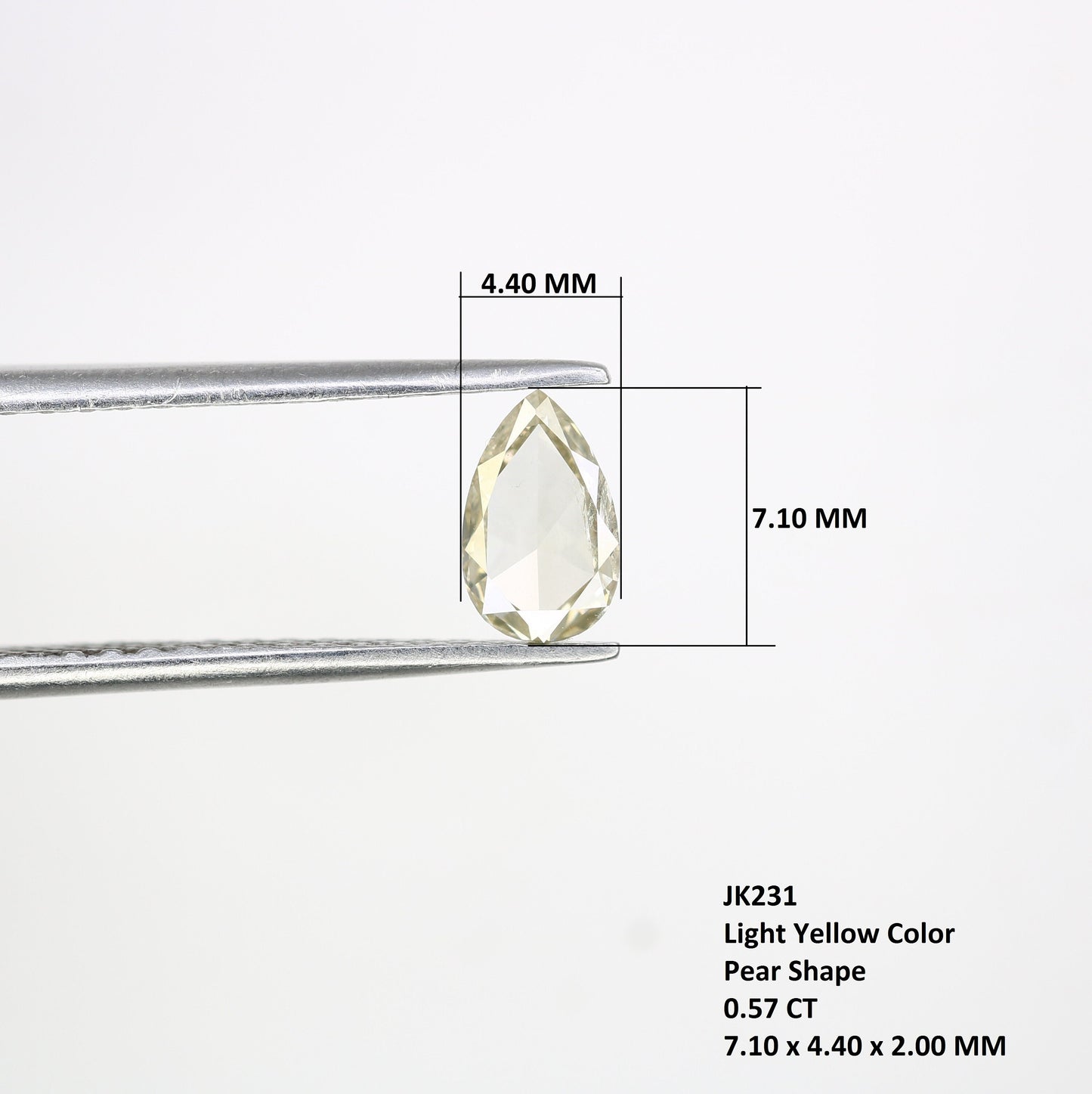 Loose Rose Cut Pear Diamond for Engagement Ring | Rustic Diamond for Gold Ring | Unique Gemstone for Custom Jewelry