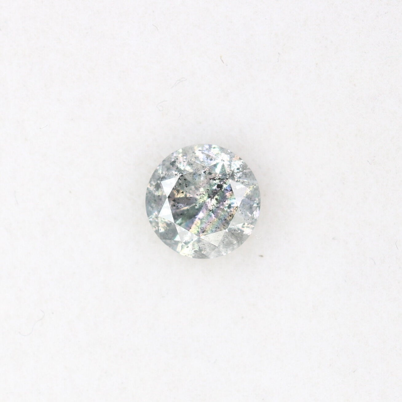 0.43 CT Loose Salt and Pepper Diamond | Brilliant Cut Natural Stone for Engagement Rings | Unique Wedding or Birthday Gift