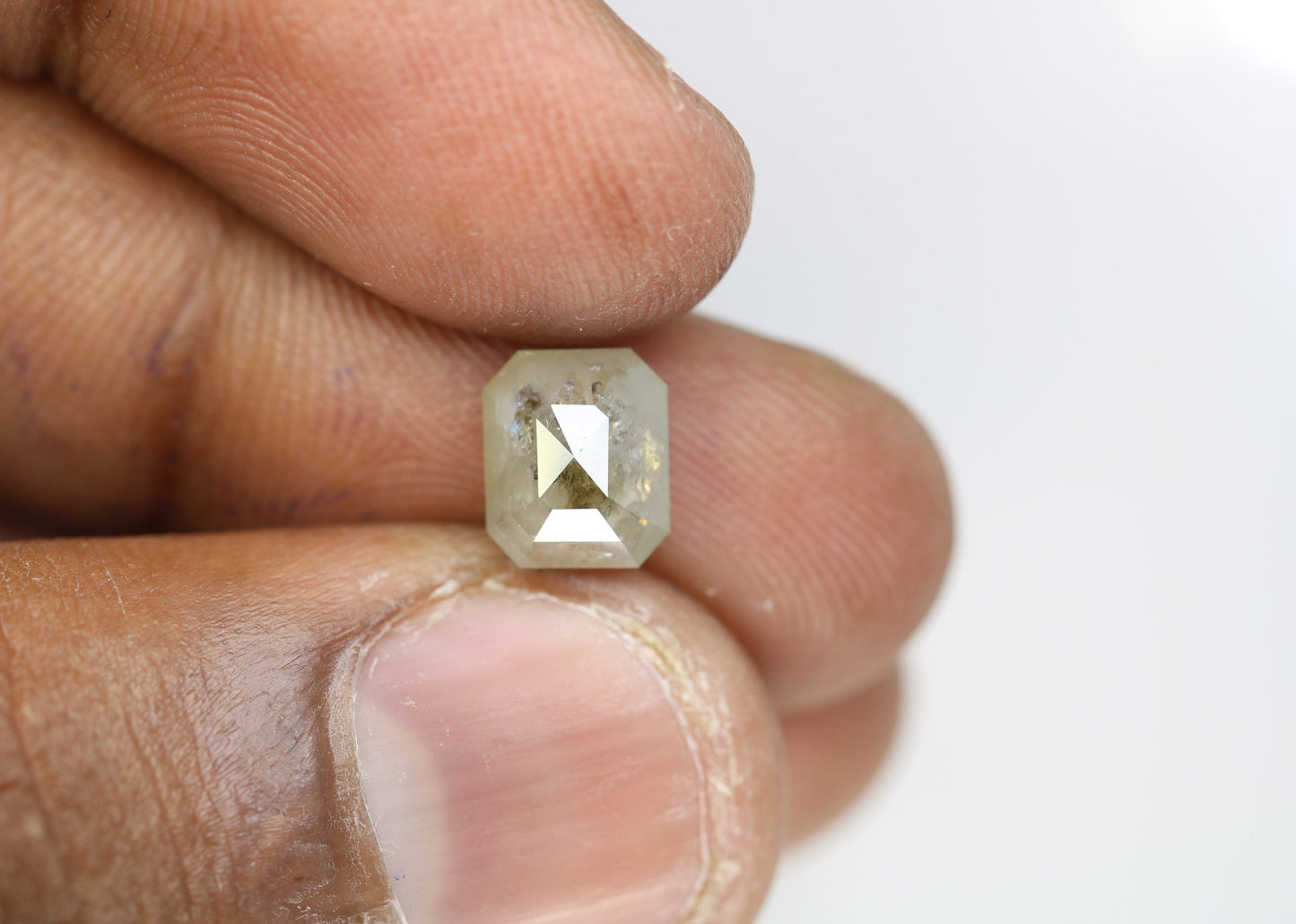 2.67 CT Emerald Cut Loose Diamond - Salt and Pepper Emerald Shape Diamond - Emerald For Wedding Ring - LABORDAY Offer - Customize Jewelry