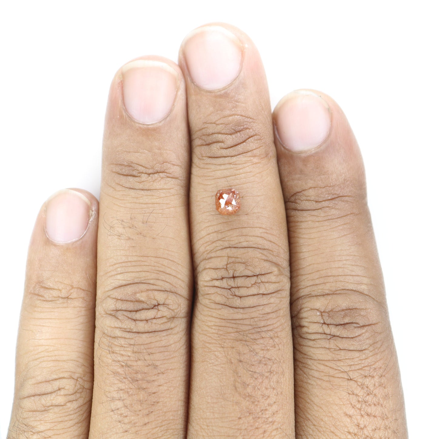 0.91 CT Natural Rustic Red Cushion Diamond - Unique Engagement or Wedding Ring, Custom Gold Jewelry & Statement Piece for Special Occasions