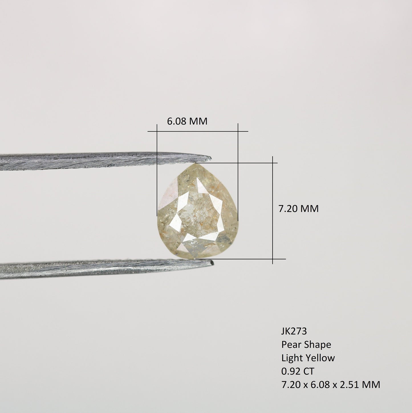 0.92 CT Pear Shape Light Yellow Diamond For Engagement Ring, Wedding Ring, JewleryFor Gold Ring Diamonds