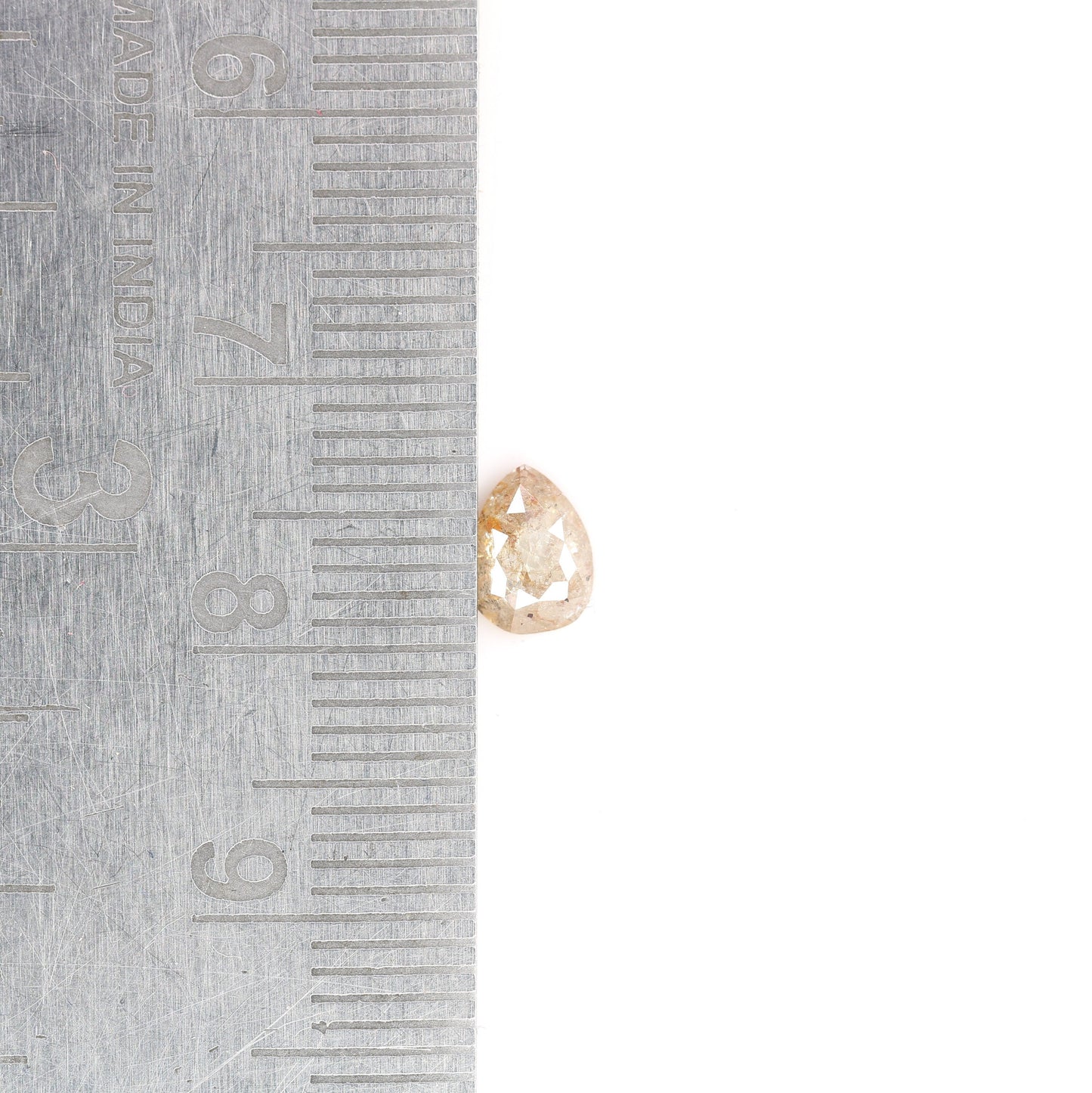 0.59 CT Rustic Peach Colour Pear Shape Diamond For Ring, For Pendant, Customized Jewlery MakingFor Gold Ring Diamonds