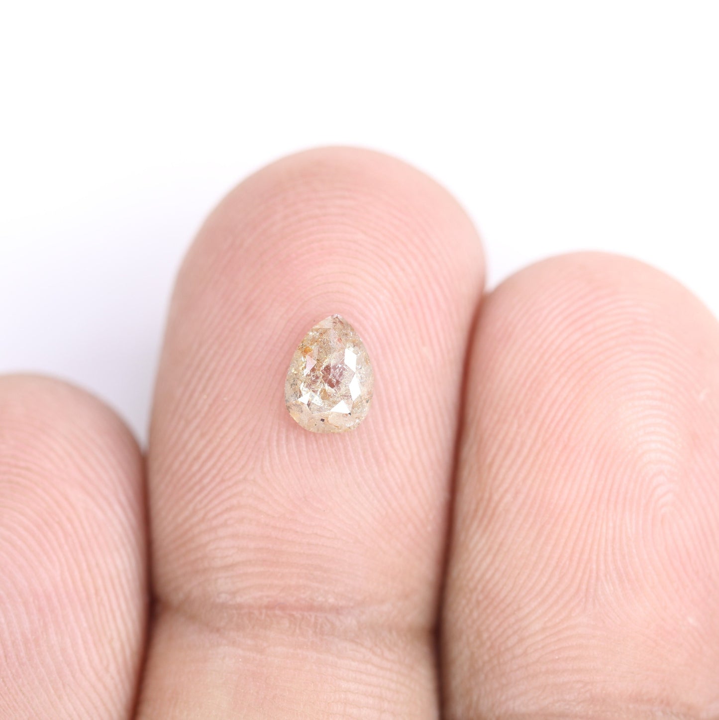 0.59 CT Rustic Peach Colour Pear Shape Diamond For Ring, For Pendant, Customized Jewlery MakingFor Gold Ring Diamonds