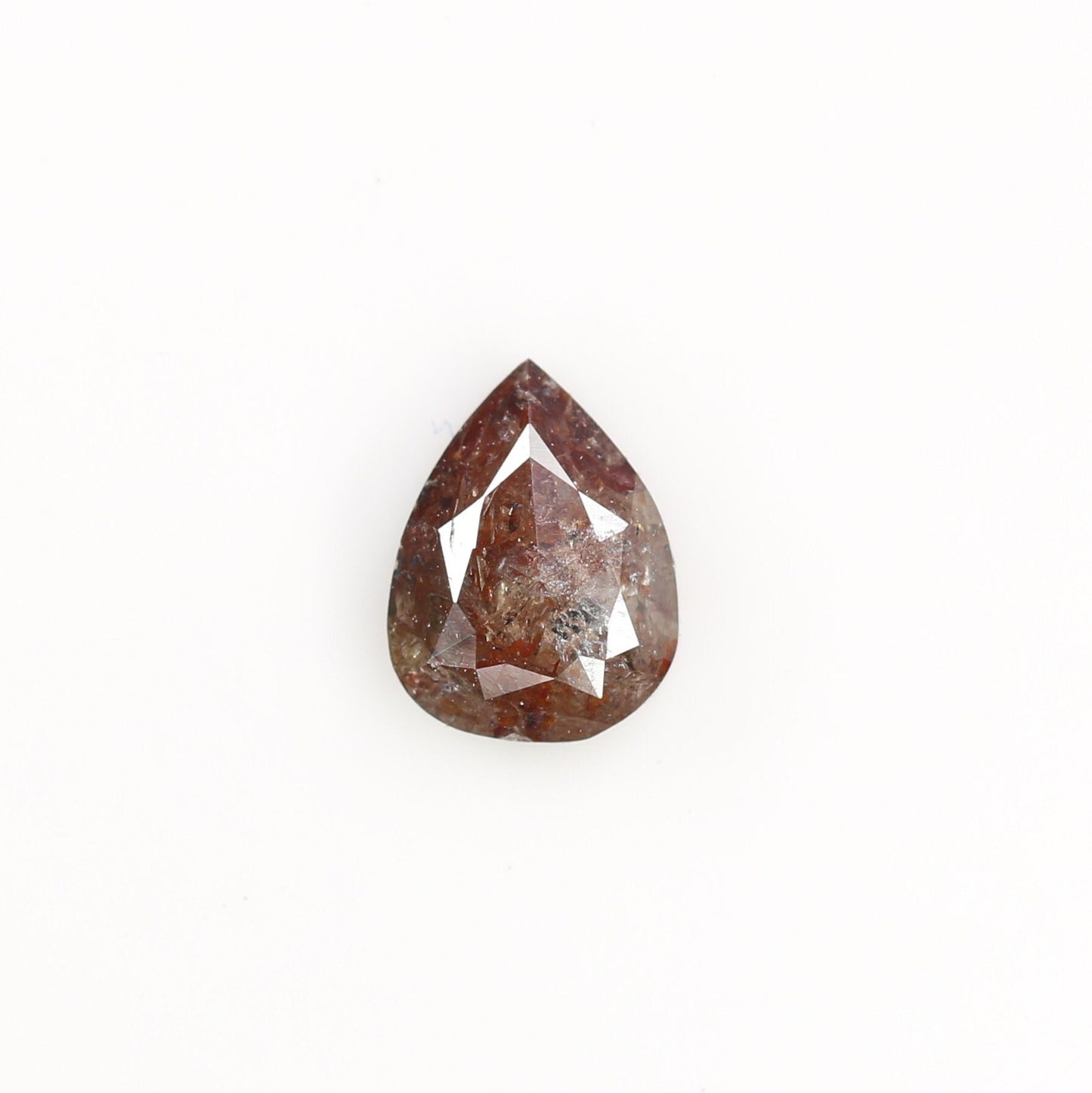 0.58 CT Pear Shape Natural Red Colour Rustic Diamond For Proposal Ring, Wedding Presence, Classy Red Diamond RingFor Gold Ring Diamonds