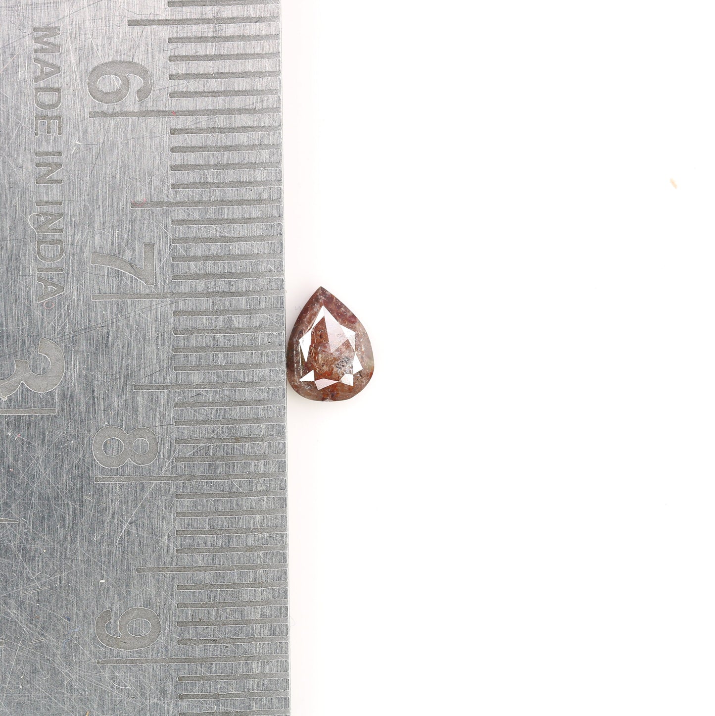 0.58 CT Pear Shape Natural Red Colour Rustic Diamond For Proposal Ring, Wedding Presence, Classy Red Diamond RingFor Gold Ring Diamonds