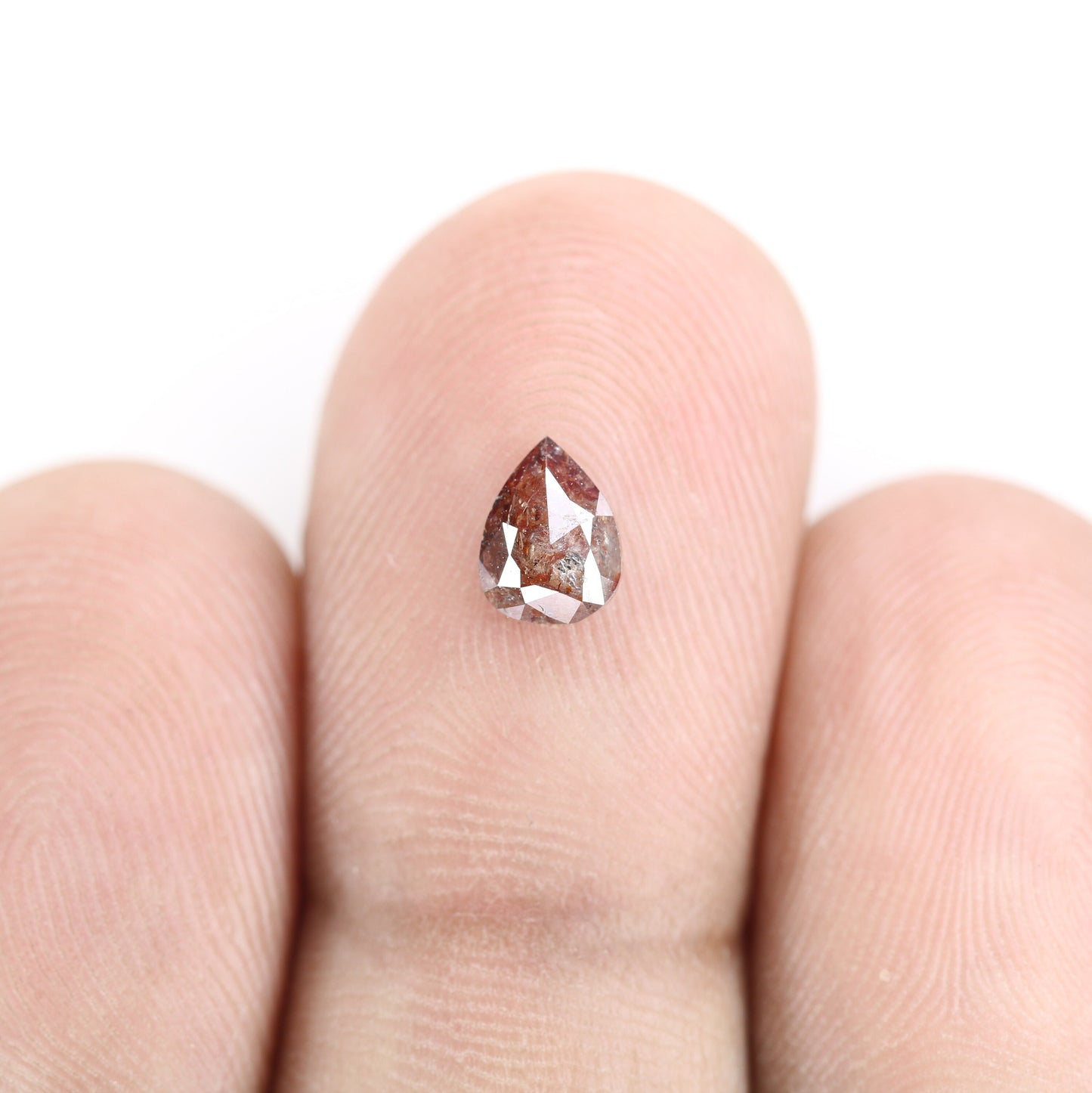 0.58 CT Pear Shape Natural Red Colour Rustic Diamond For Proposal Ring, Wedding Presence, Classy Red Diamond RingFor Gold Ring Diamonds