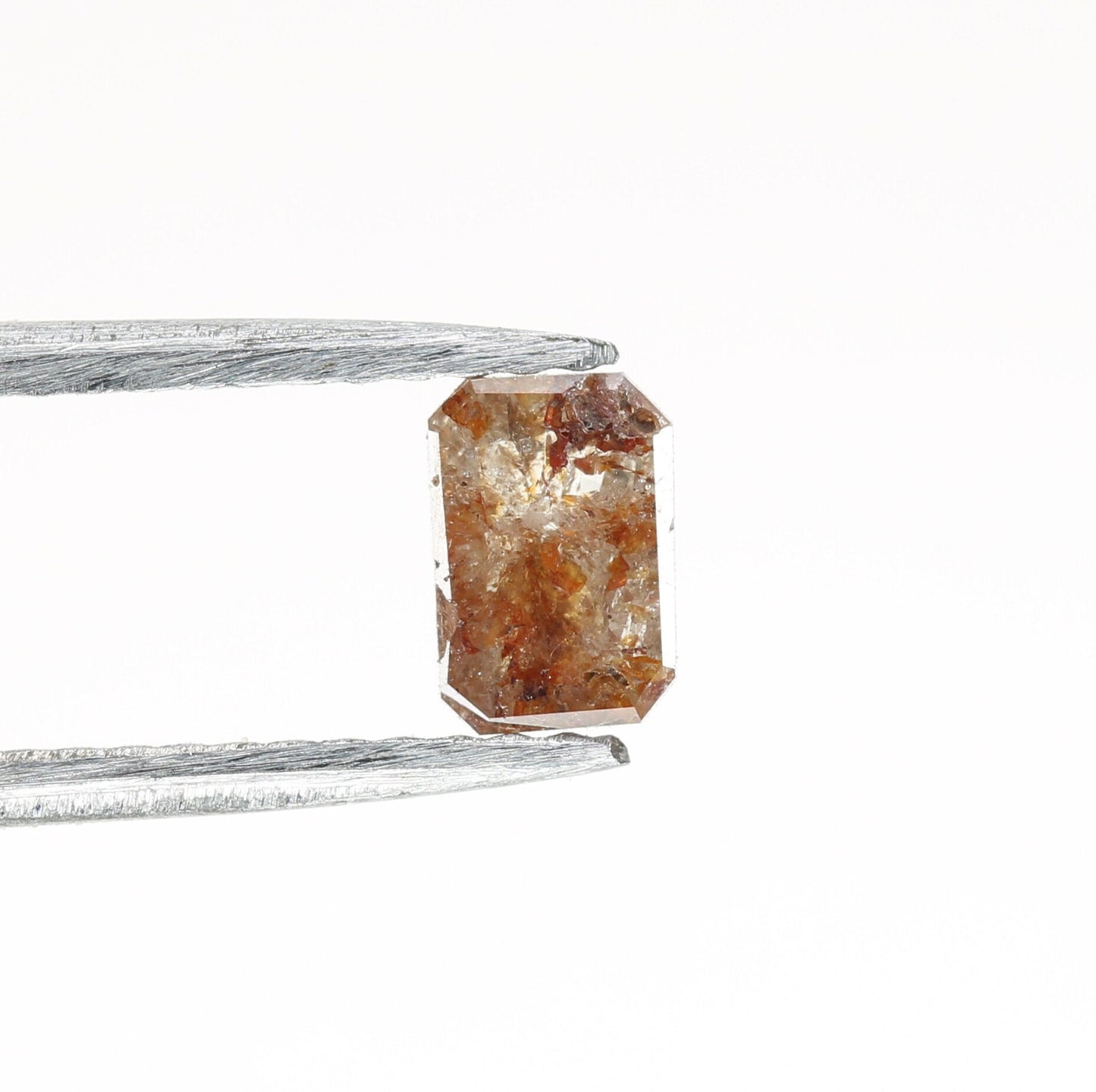 0.44 CT Emerald Cut Loose Salt & Pepper Diamond - Perfect for Wedding Rings - Labor Day Sale