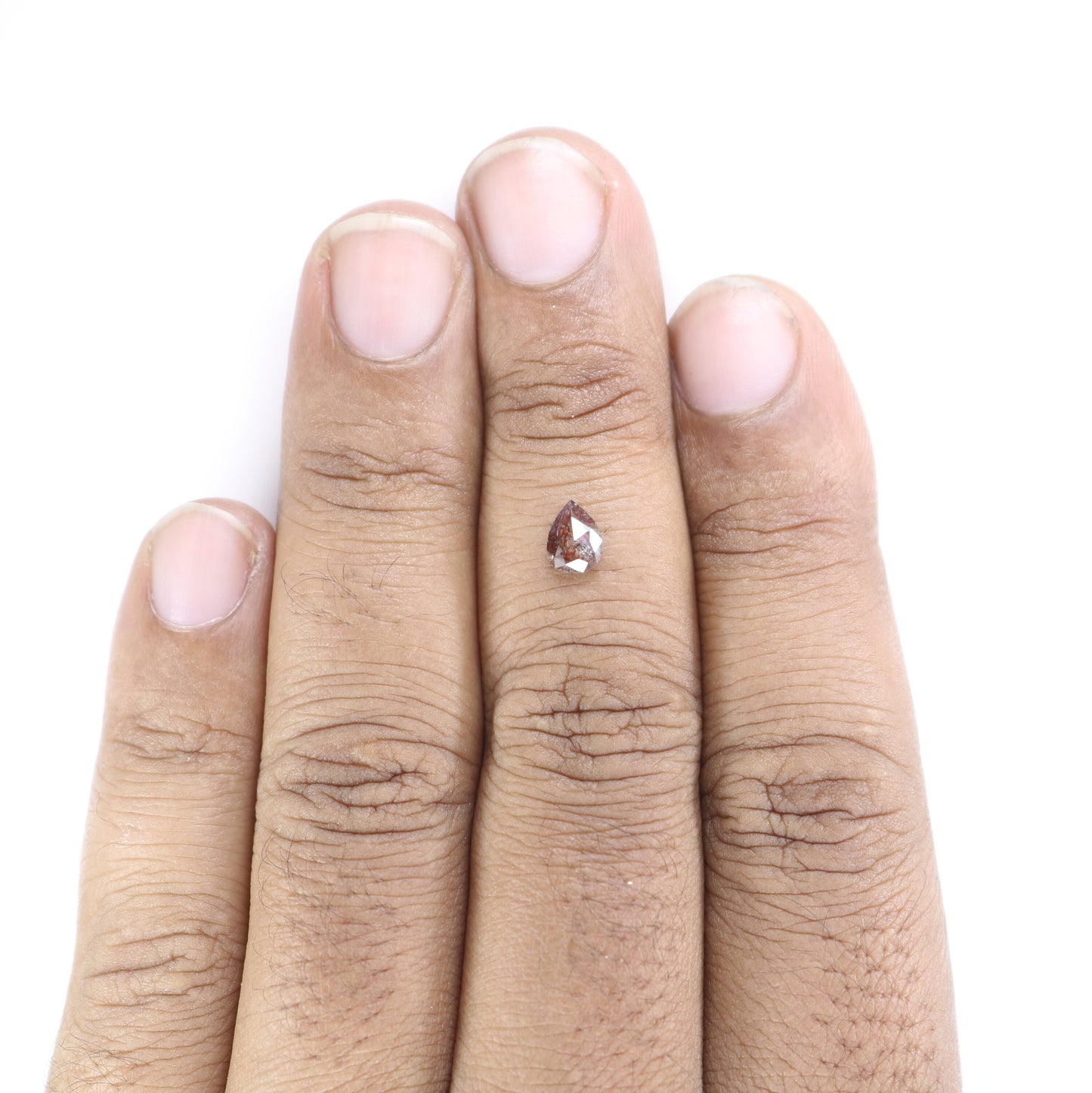 0.58 CT Pear Shape Natural Red Colour Rustic Diamond For Proposal Ring, Wedding Presence, Classy Red Diamond RingFor Gold Ring Diamonds