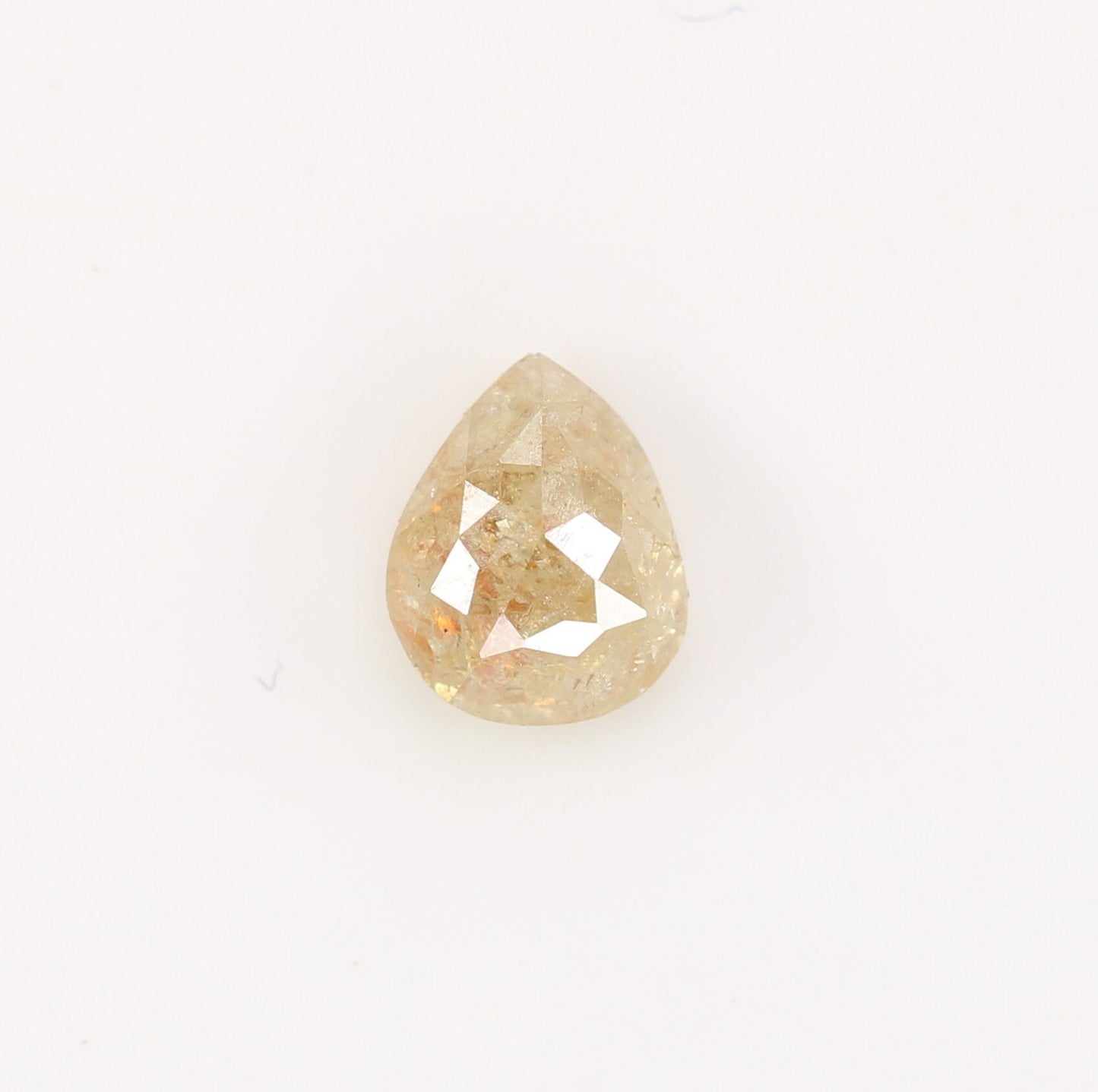 0.73 CT Natural Rustic Pear Shape Peach colour Diamond For Engagement Ring, Gift For Sister, Wedding GiftFor Gold Ring Diamonds