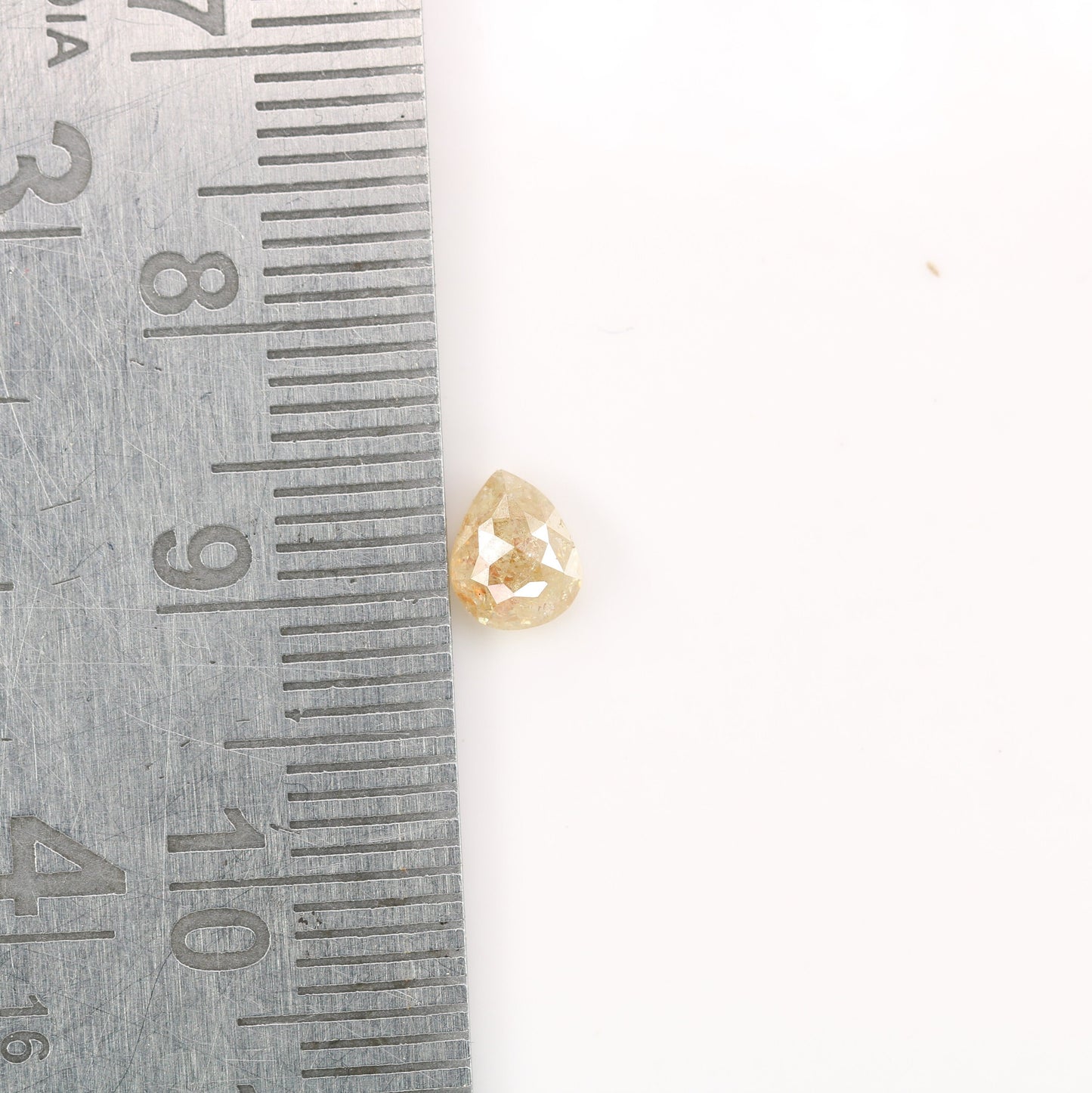 0.73 CT Natural Rustic Pear Shape Peach colour Diamond For Engagement Ring, Gift For Sister, Wedding GiftFor Gold Ring Diamonds
