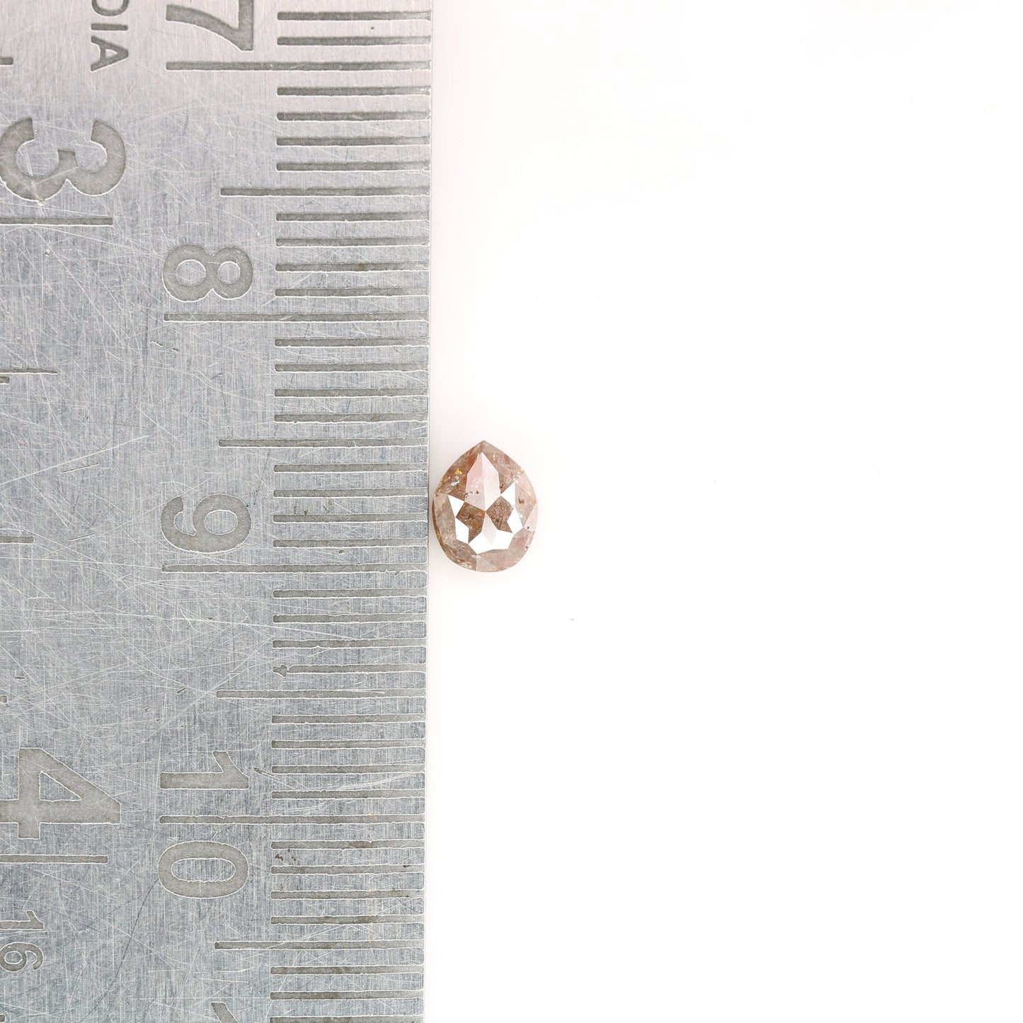 0.6 CT Beautiful Pear Shape Grey Red Colour Rustic Diamond For Multiple Ocassion And WeddingFor Gold Ring Diamonds