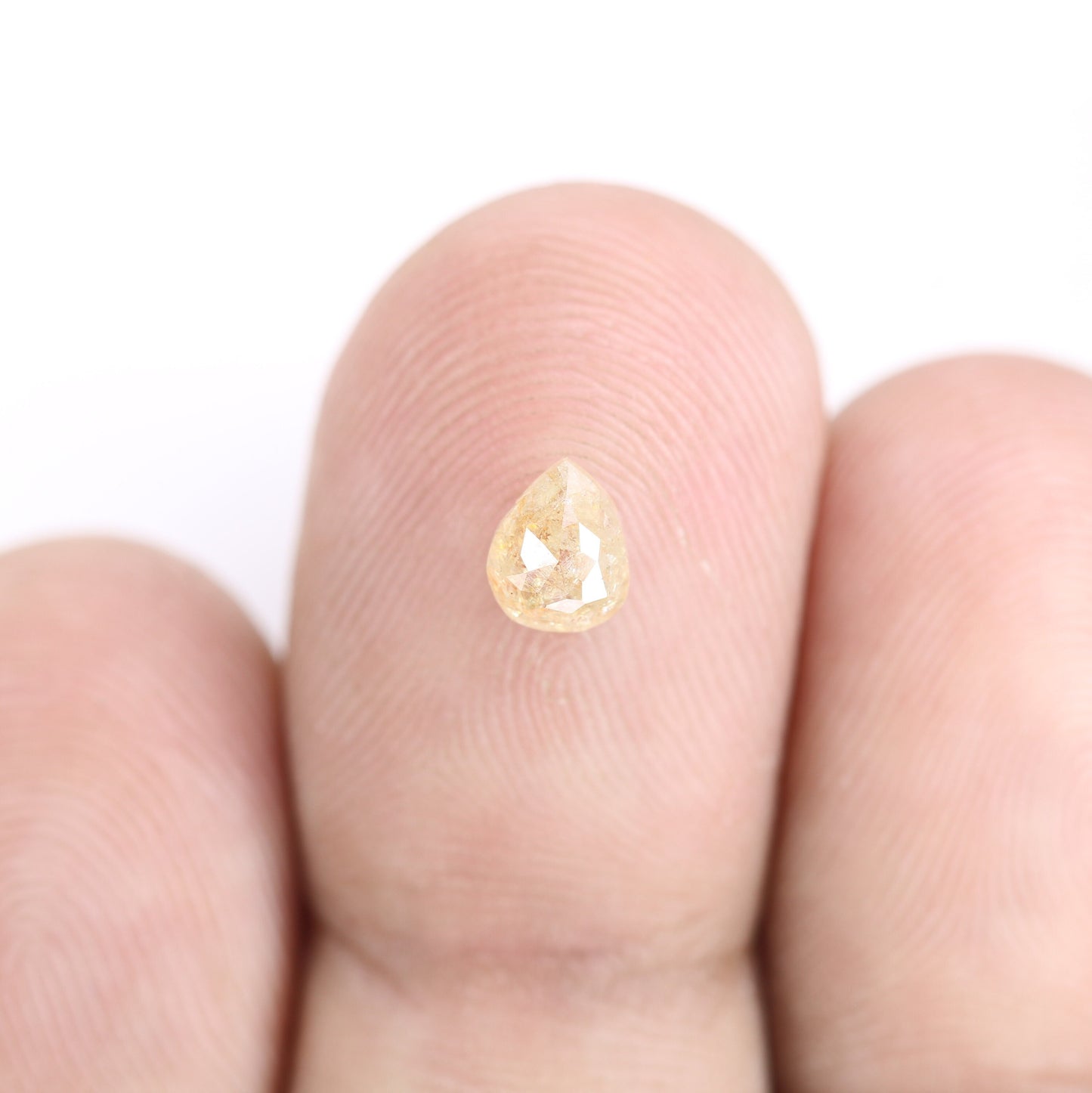 0.73 CT Natural Rustic Pear Shape Peach colour Diamond For Engagement Ring, Gift For Sister, Wedding GiftFor Gold Ring Diamonds