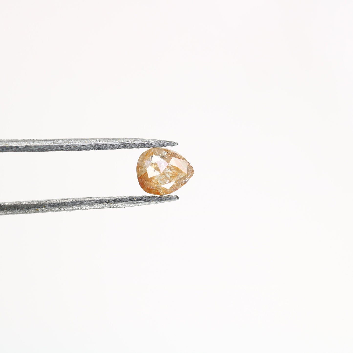 0.48 CT Natural Peach Colour Rustic Pear shape Diamond For Wedding Ring, Proposal Ring, Customized Jewlery MakingFor Gold Ring Diamonds