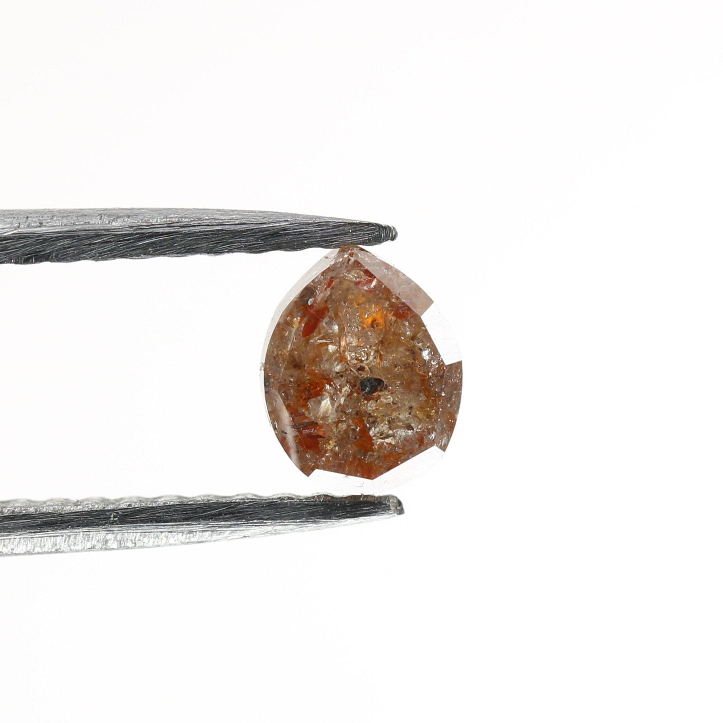 0.6 CT Beautiful Pear Shape Grey Red Colour Rustic Diamond For Multiple Ocassion And WeddingFor Gold Ring Diamonds