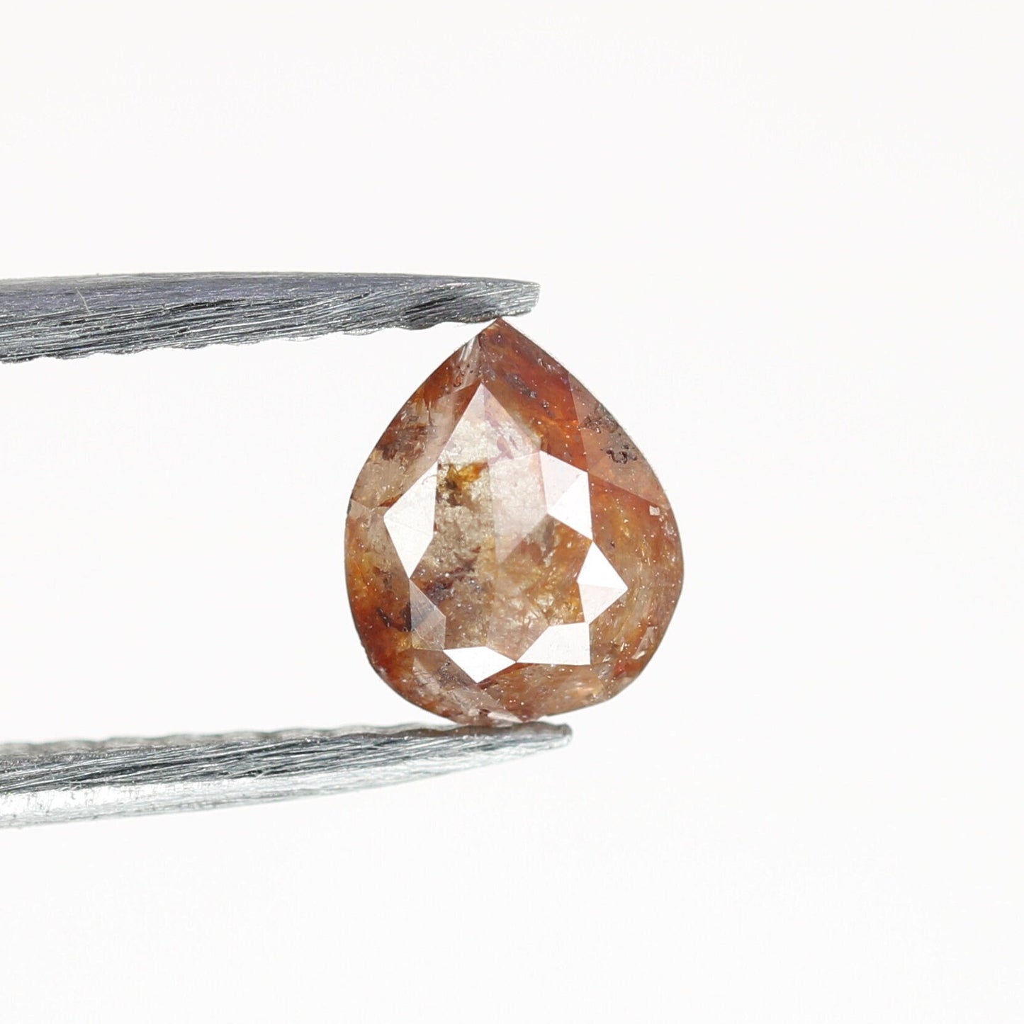 0.51 CT Red Colour Rustic Pear Shape Natural Diamond For Wedding Jewlery, Diamond Pendant, Gift For HerFor Gold Ring Diamonds