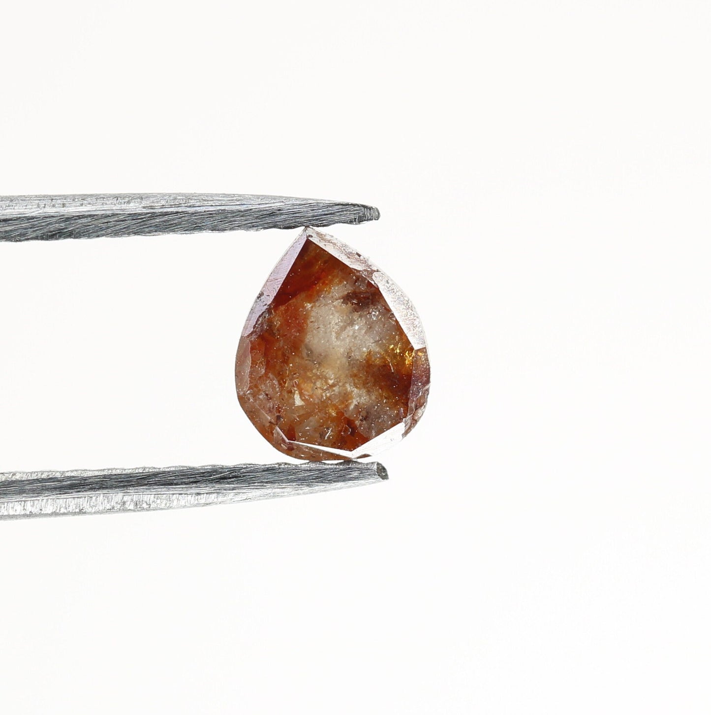 0.51 CT Red Colour Rustic Pear Shape Natural Diamond For Wedding Jewlery, Diamond Pendant, Gift For HerFor Gold Ring Diamonds