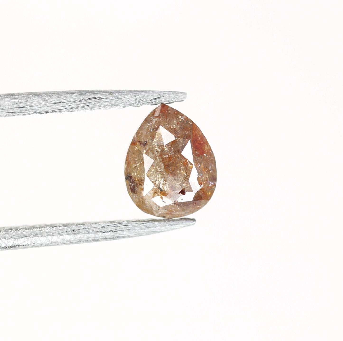 0.63 CT Red Colour Pear Shape Rustic Diamond For Engagement Ring | Classy Red Colour | Pear RingFor Gold Ring Diamonds