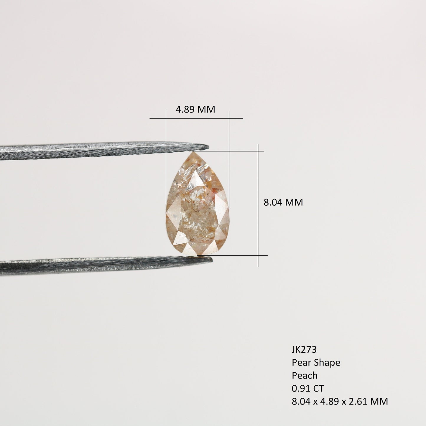 0.91 CT Peach Pear Shape Diamond - Versatile Engagement Ring for Her