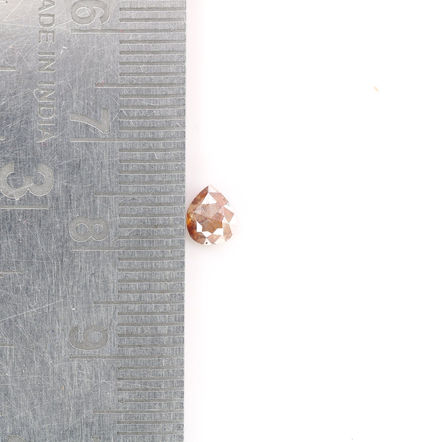 0.51 CT Red Colour Rustic Pear Shape Natural Diamond For Wedding Jewlery, Diamond Pendant, Gift For HerFor Gold Ring Diamonds