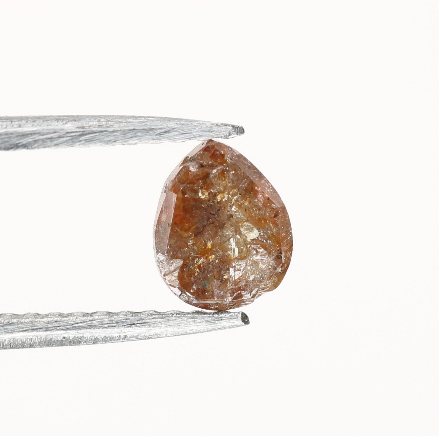 0.63 CT Red Colour Pear Shape Rustic Diamond For Engagement Ring | Classy Red Colour | Pear RingFor Gold Ring Diamonds