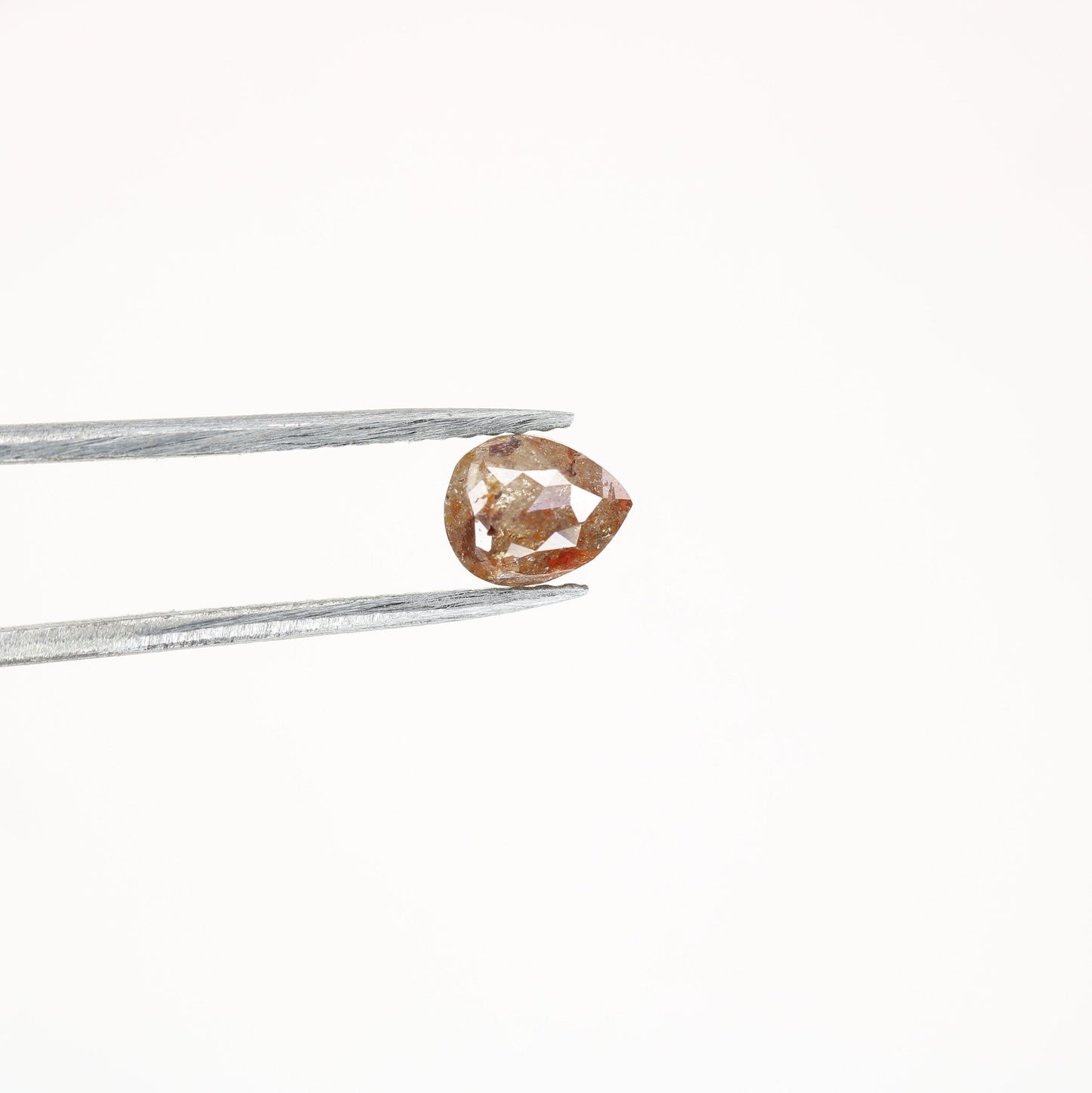 0.63 CT Red Colour Pear Shape Rustic Diamond For Engagement Ring | Classy Red Colour | Pear RingFor Gold Ring Diamonds