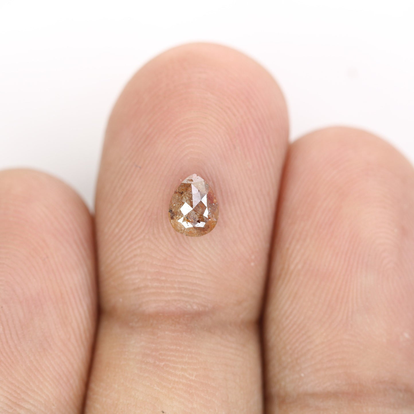 0.63 CT Red Colour Pear Shape Rustic Diamond For Engagement Ring | Classy Red Colour | Pear RingFor Gold Ring Diamonds