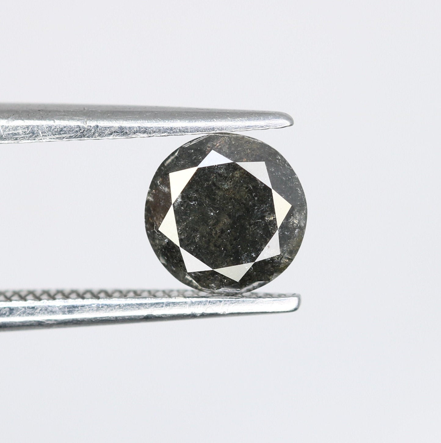 0.78 CT Galaxy Salt and Pepper Diamond | Round Rose Cut Loose Black Diamond for Custom Jewelry Design | Wholesale Pricing Available