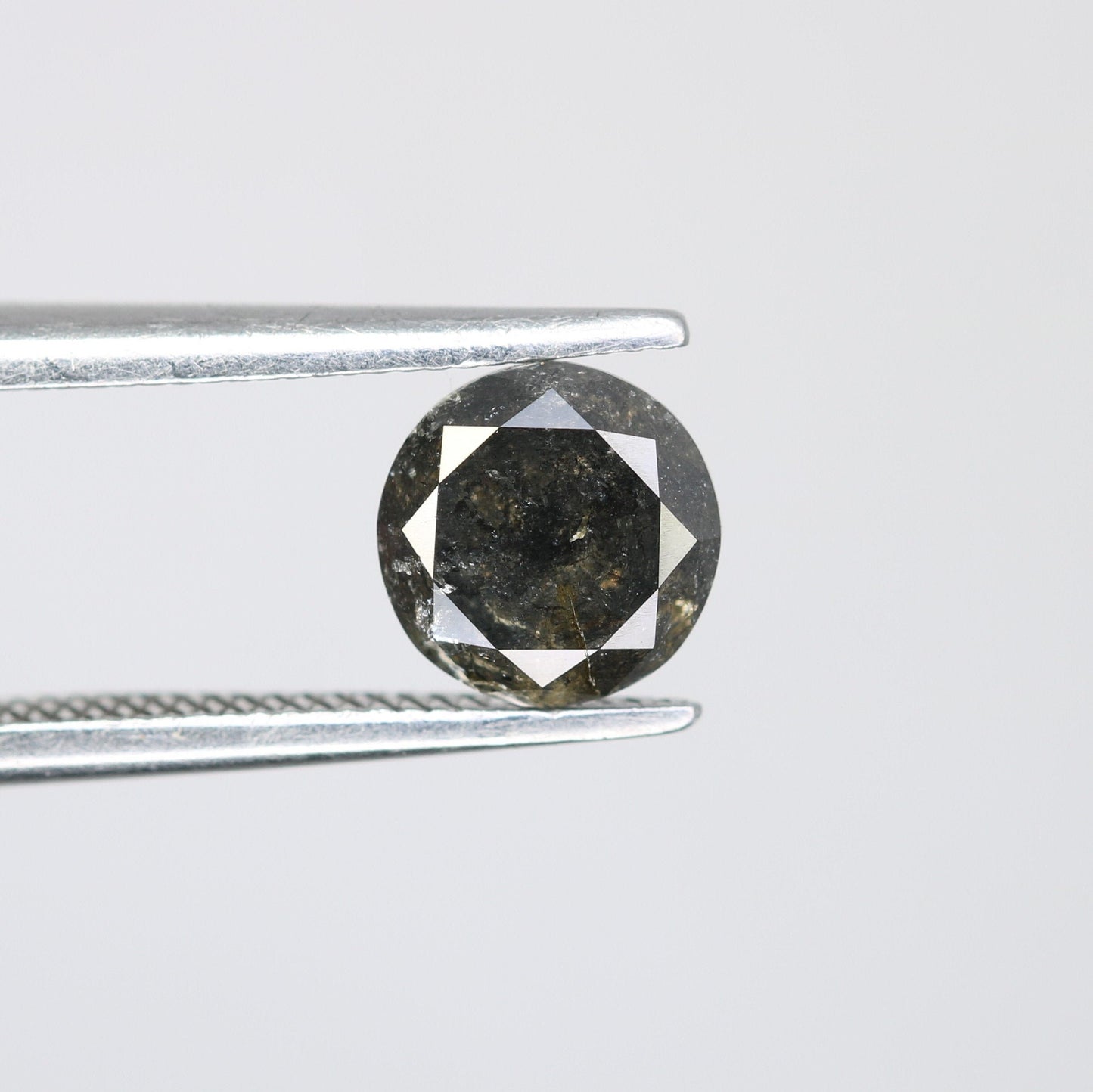 0.82 CT Round Salt and Pepper Galaxy Diamond | Natural Loose Diamond for Custom Gold Rings and Fine Jewelry