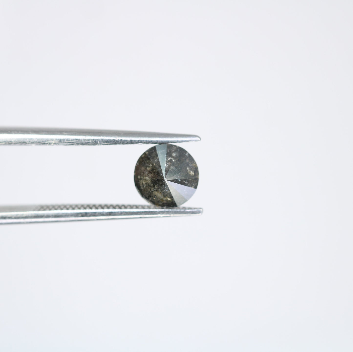 0.78 CT Galaxy Salt and Pepper Diamond | Round Rose Cut Loose Black Diamond for Custom Jewelry Design | Wholesale Pricing Available