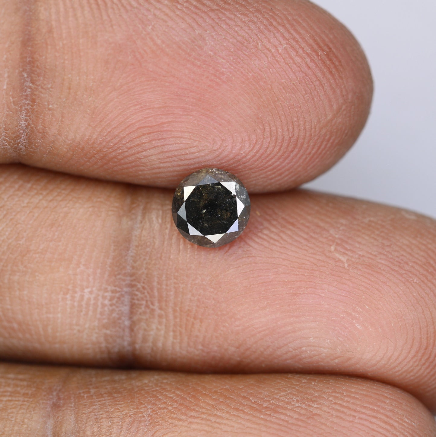 0.82 CT Round Salt and Pepper Galaxy Diamond | Natural Loose Diamond for Custom Gold Rings and Fine Jewelry