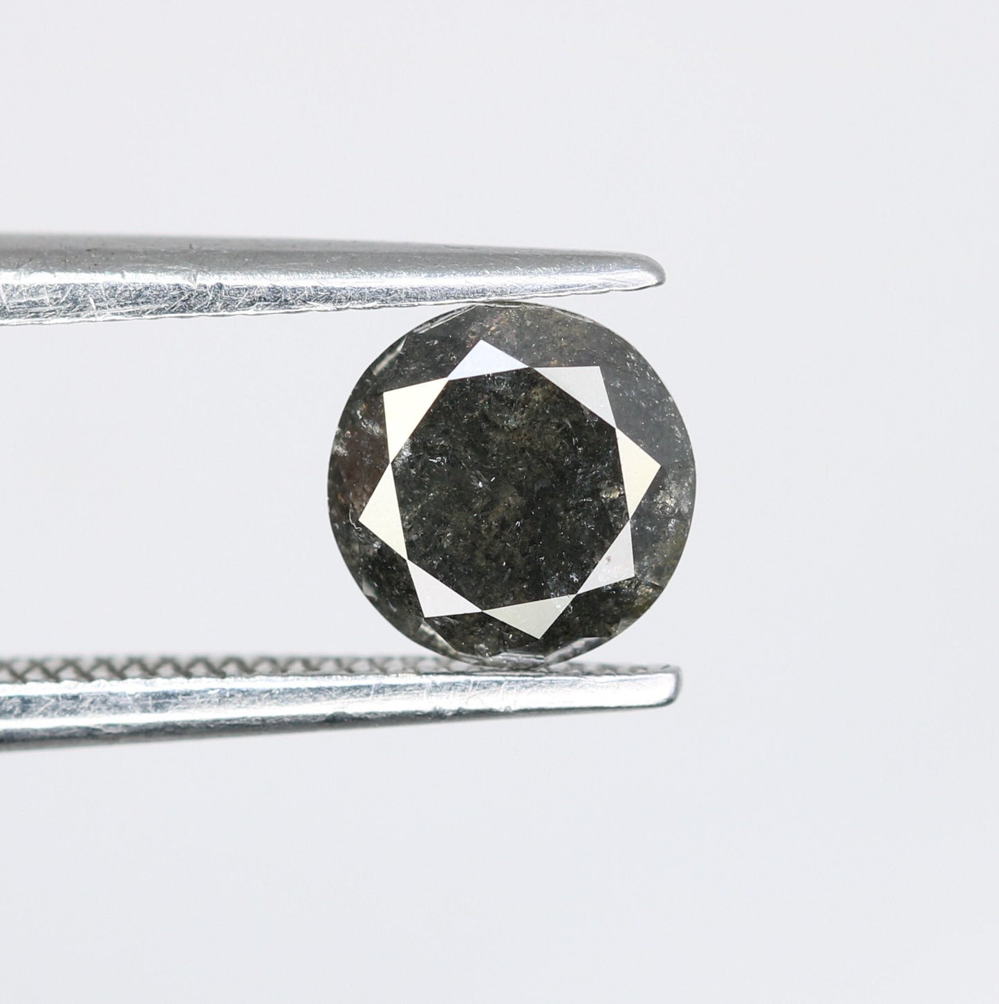 0.78 CT Galaxy Salt and Pepper Diamond | Round Rose Cut Loose Black Diamond for Custom Jewelry Design | Wholesale Pricing Available