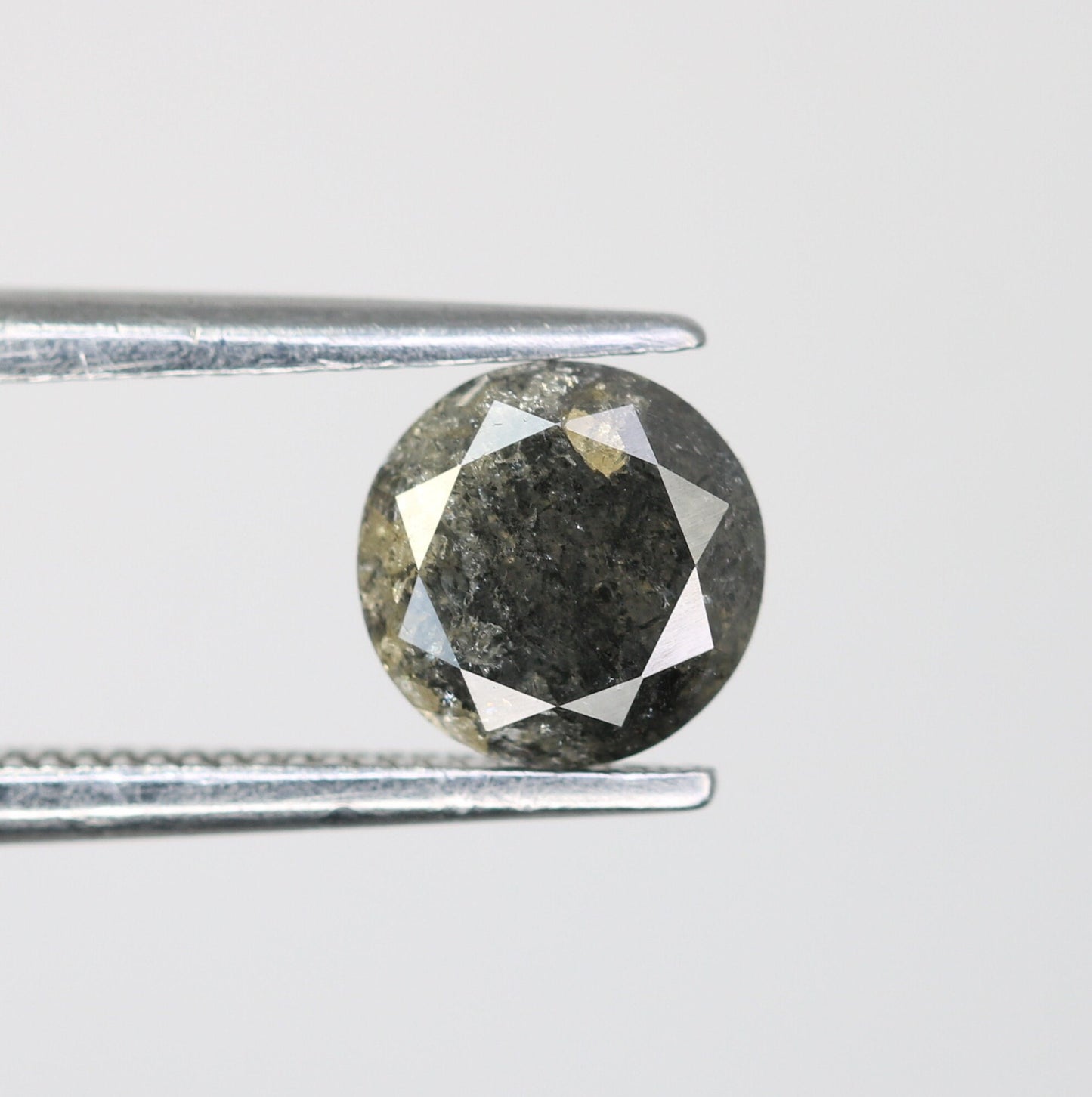 0.77 CT Round Brilliant Cut Galaxy Diamond | Natural Salt and Pepper Black Diamond for Rings, Earrings, Necklaces | Wholesale Pricing